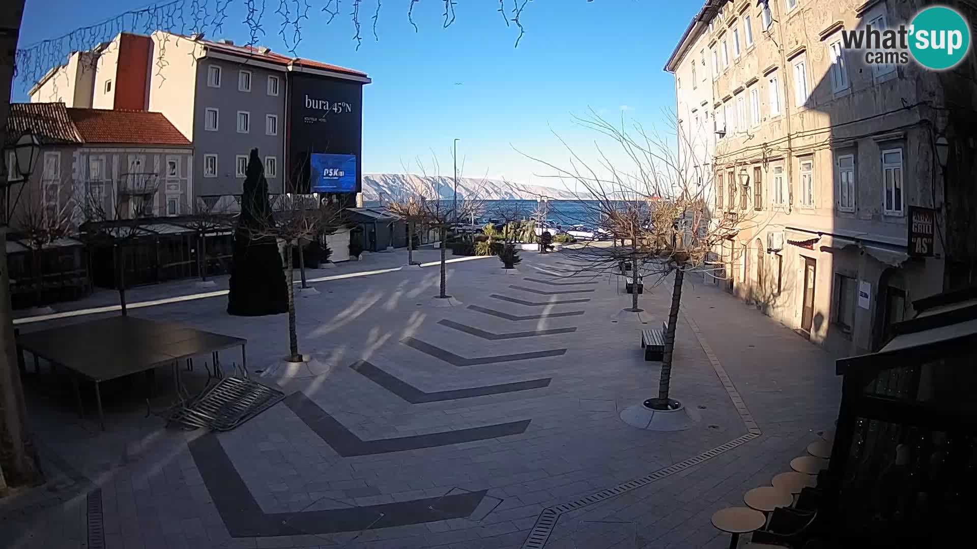 Centro de la ciudad de Senj – plaza Pavlin – Live Cam Dalmacia