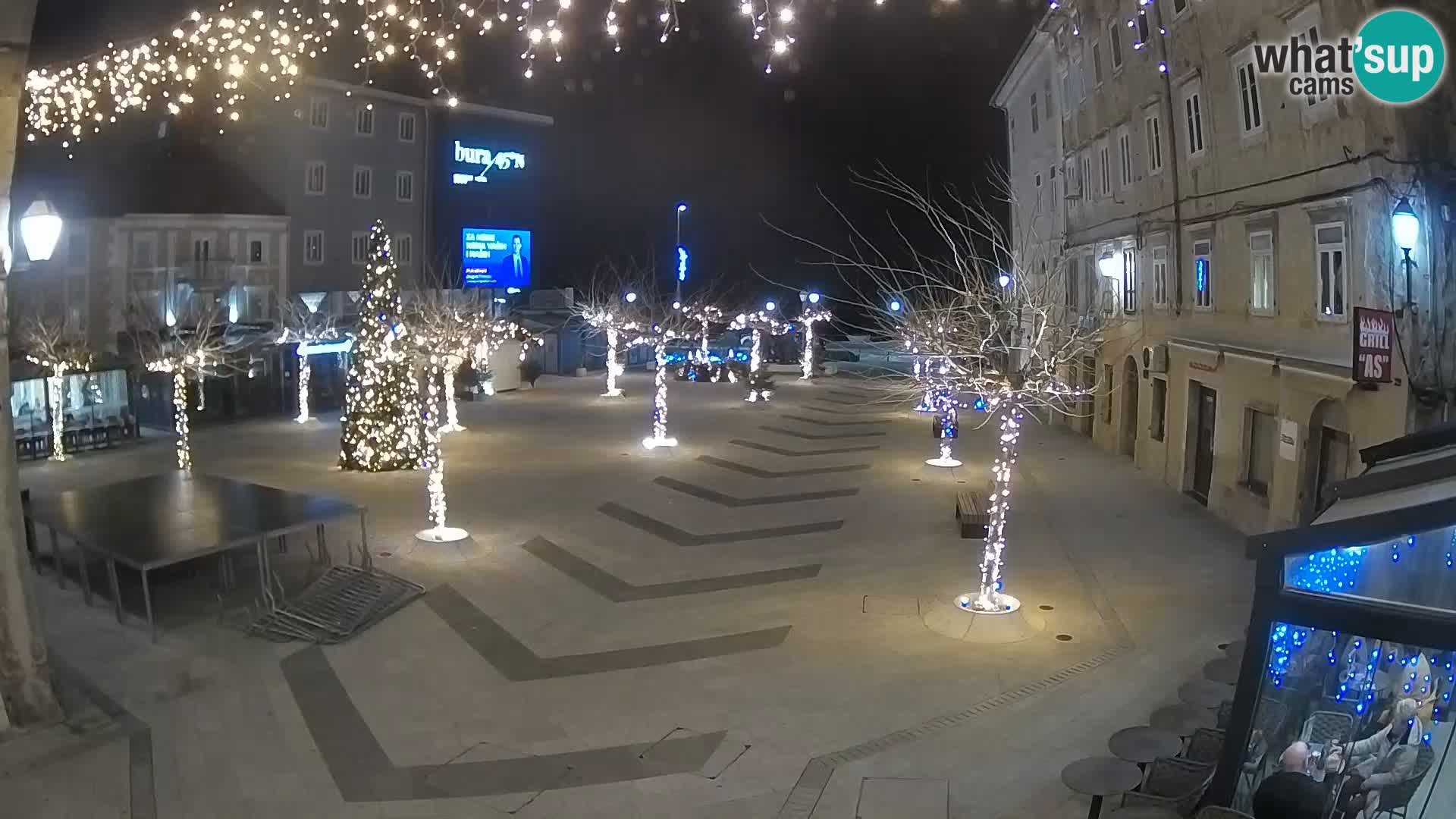 Centro de la ciudad de Senj – plaza Pavlin – Live Cam Dalmacia