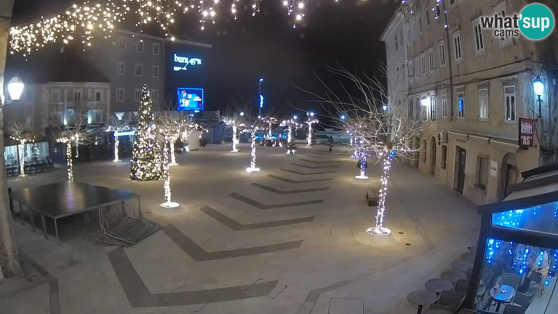 Centro della città di Senj – Piazza Pavlin – Live Cam Dalmazia