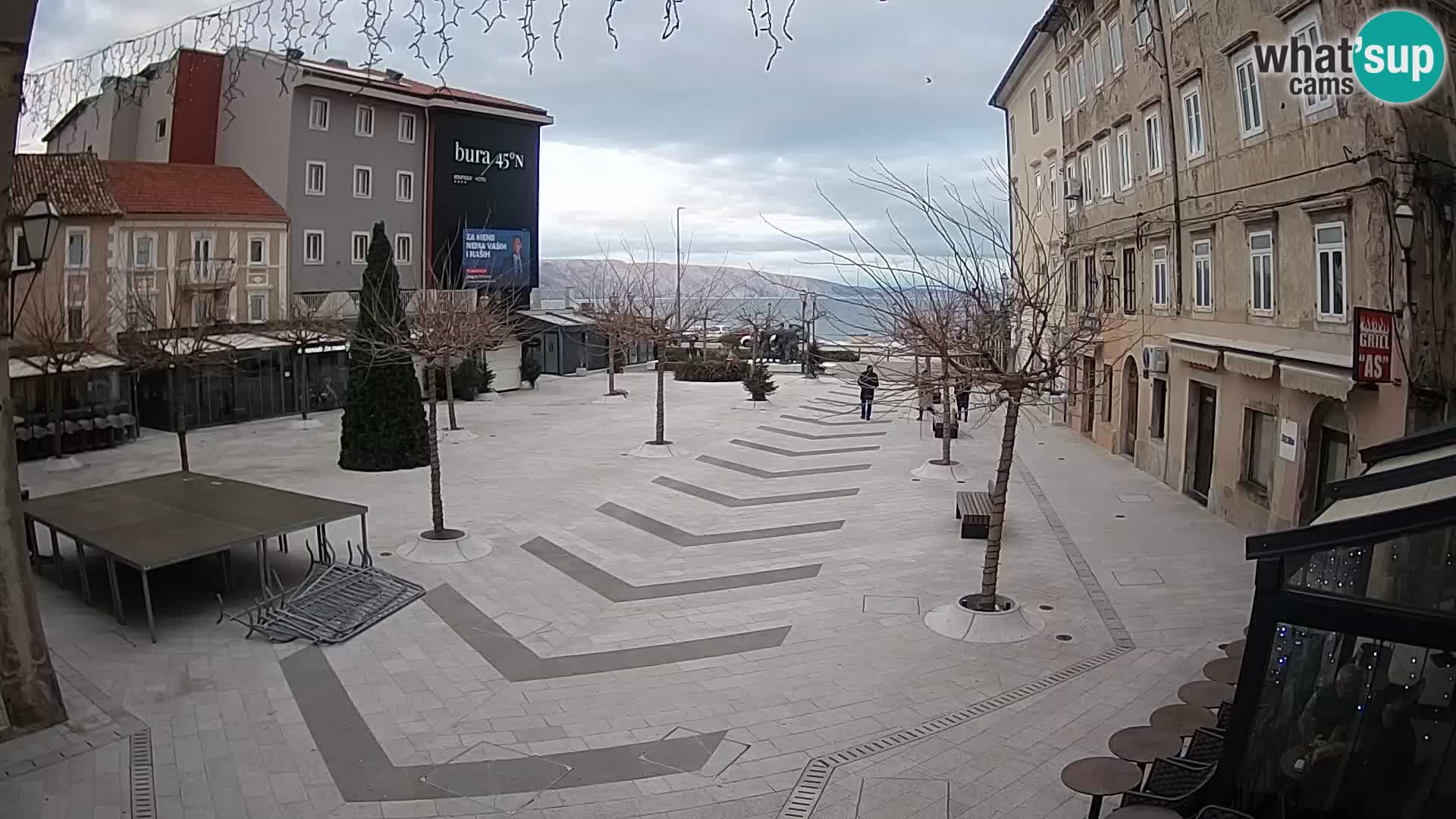 Centre de la ville de Senj – Place Pavlin – Live Cam Dalmatie