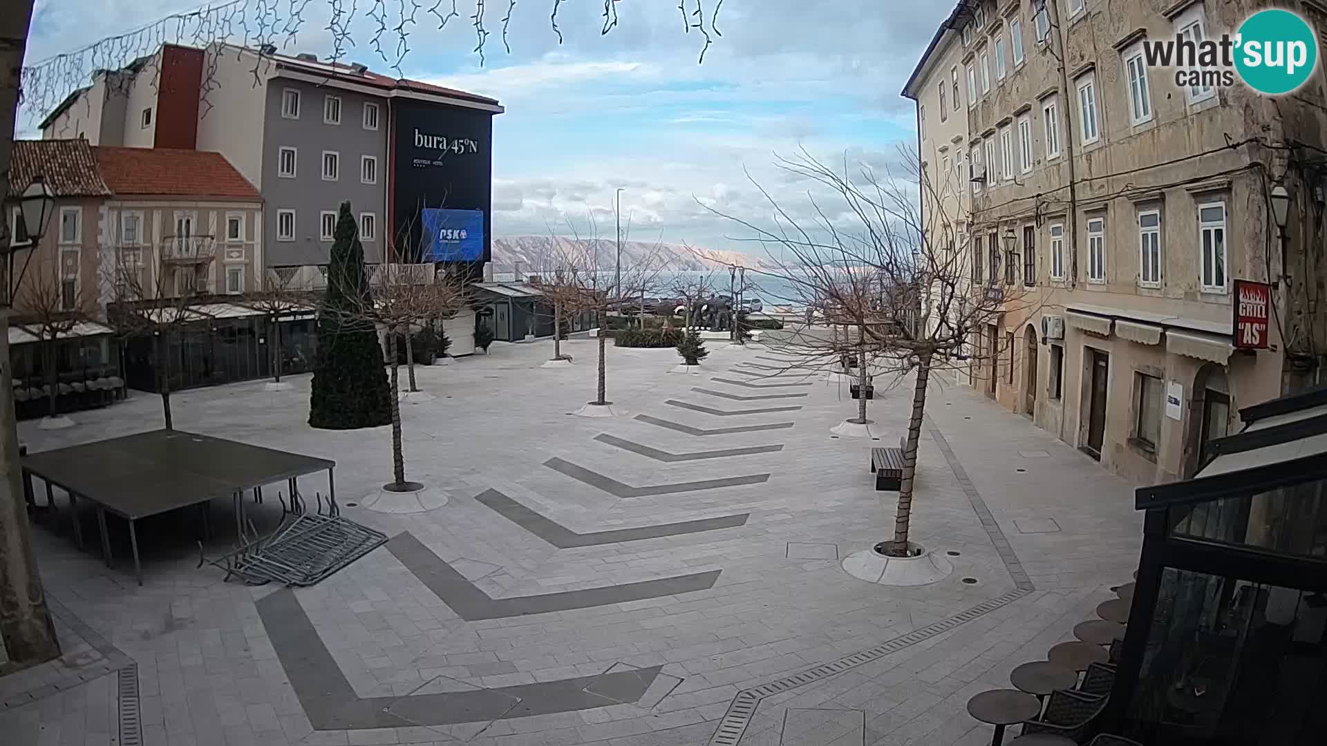 Centro de la ciudad de Senj – plaza Pavlin – Live Cam Dalmacia