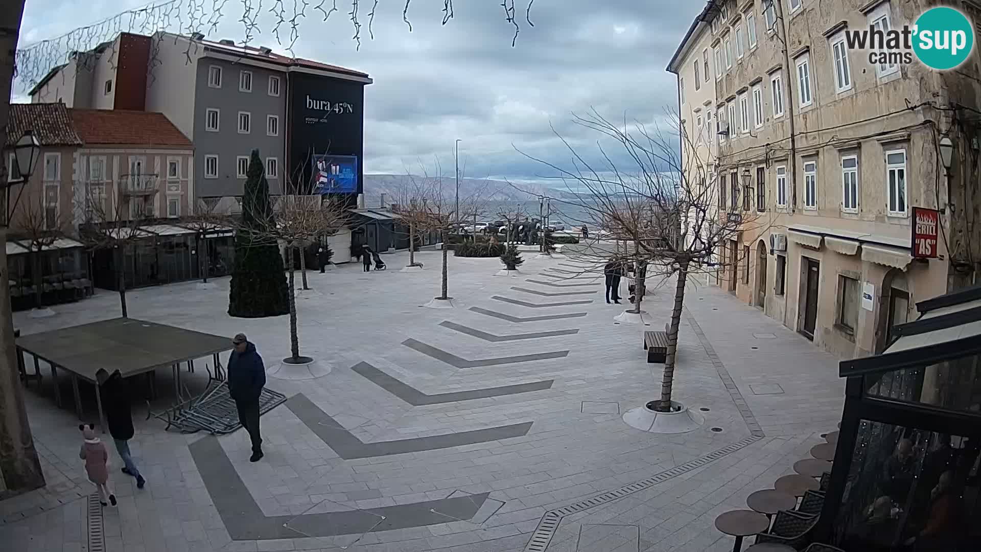 Centro della città di Senj – Piazza Pavlin – Live Cam Dalmazia