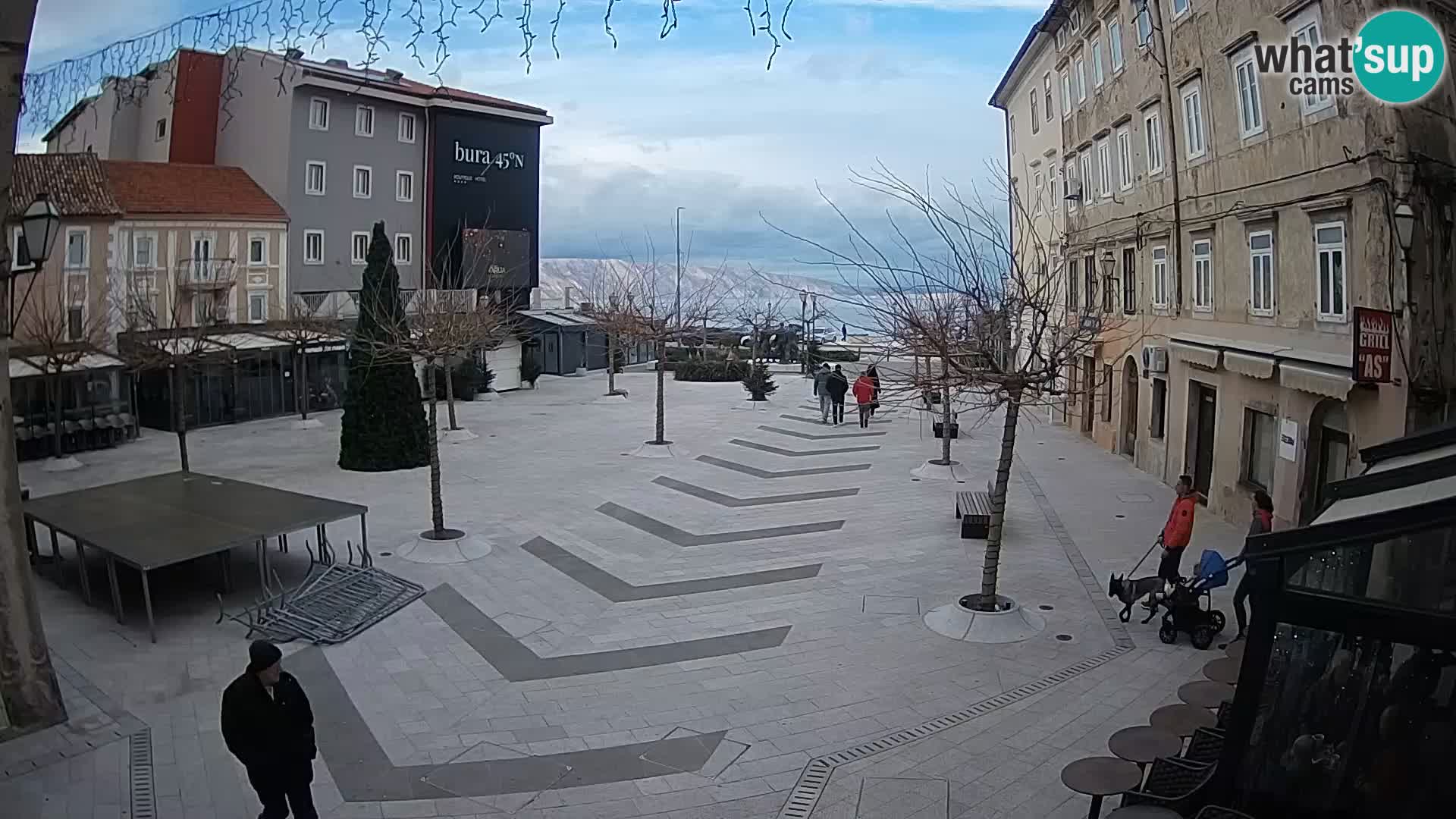 Centro della città di Senj – Piazza Pavlin – Live Cam Dalmazia