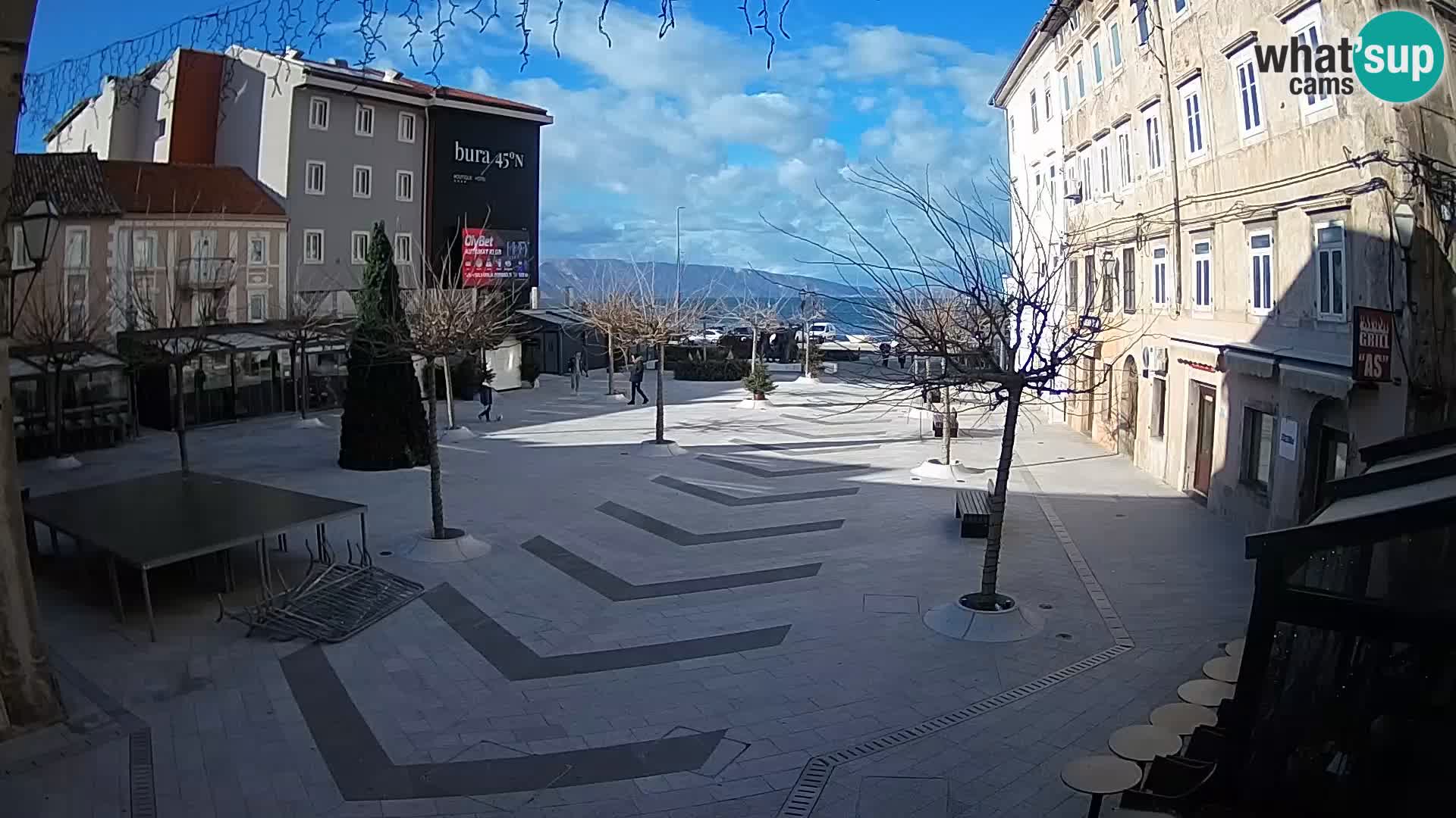 Centro della città di Senj – Piazza Pavlin – Live Cam Dalmazia