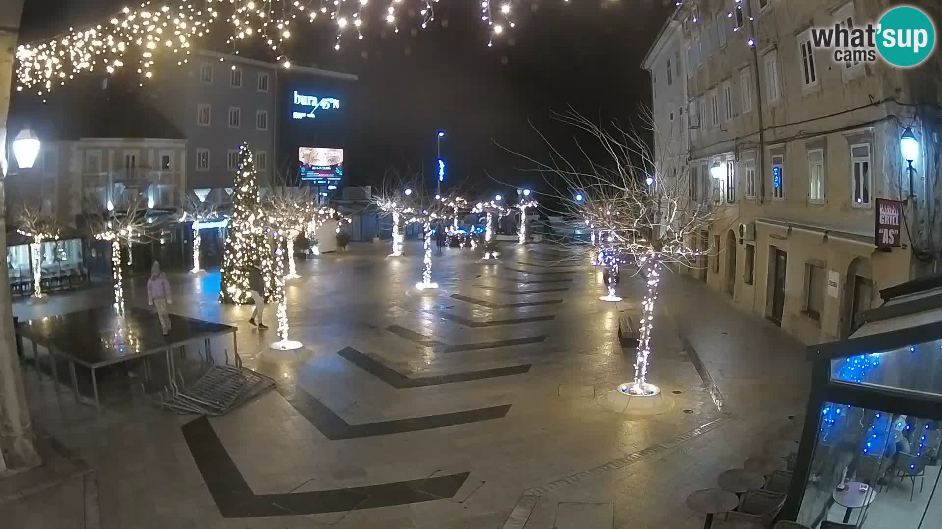 Centro della città di Senj – Piazza Pavlin – Live Cam Dalmazia