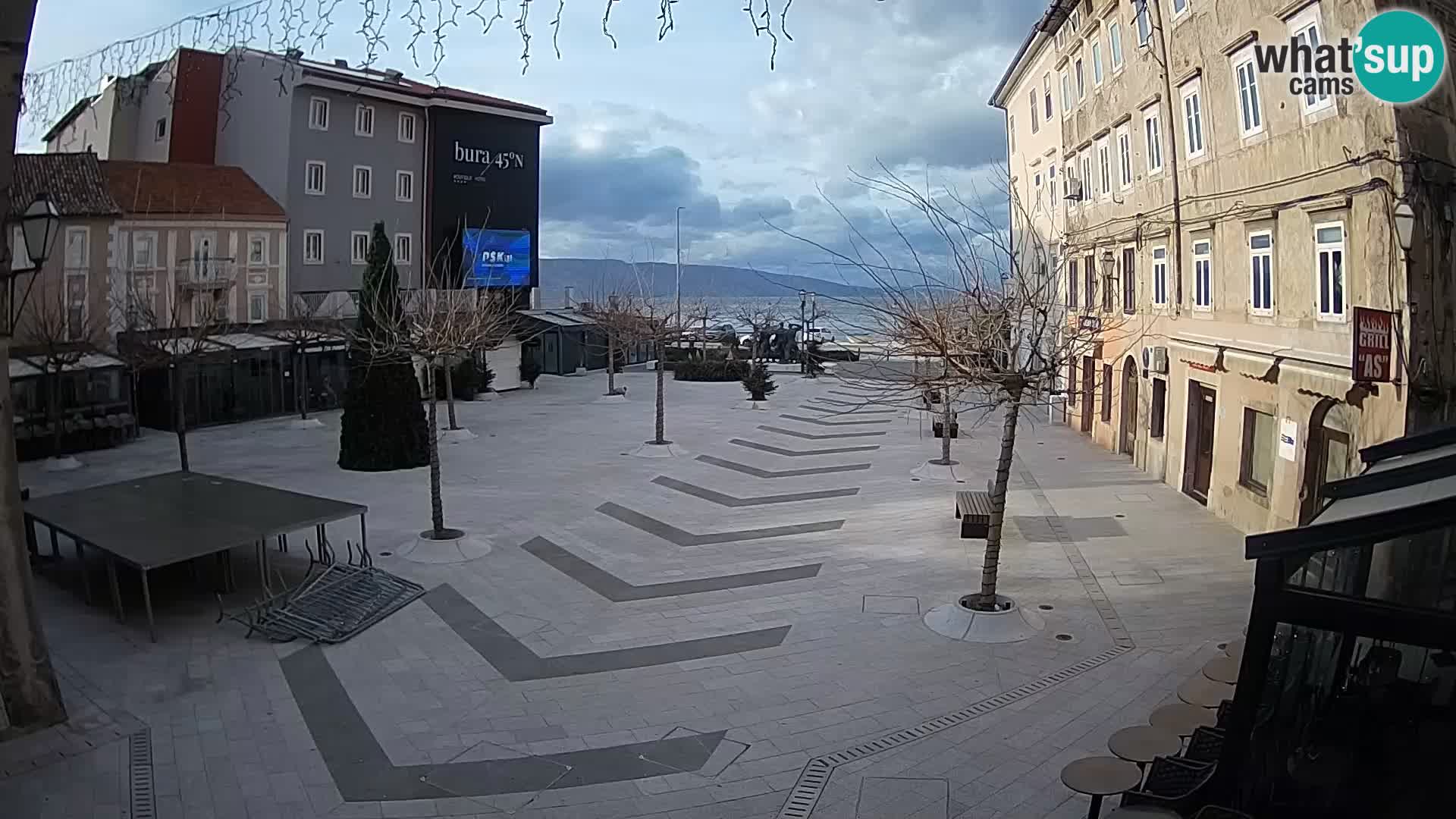 Centro della città di Senj – Piazza Pavlin – Live Cam Dalmazia