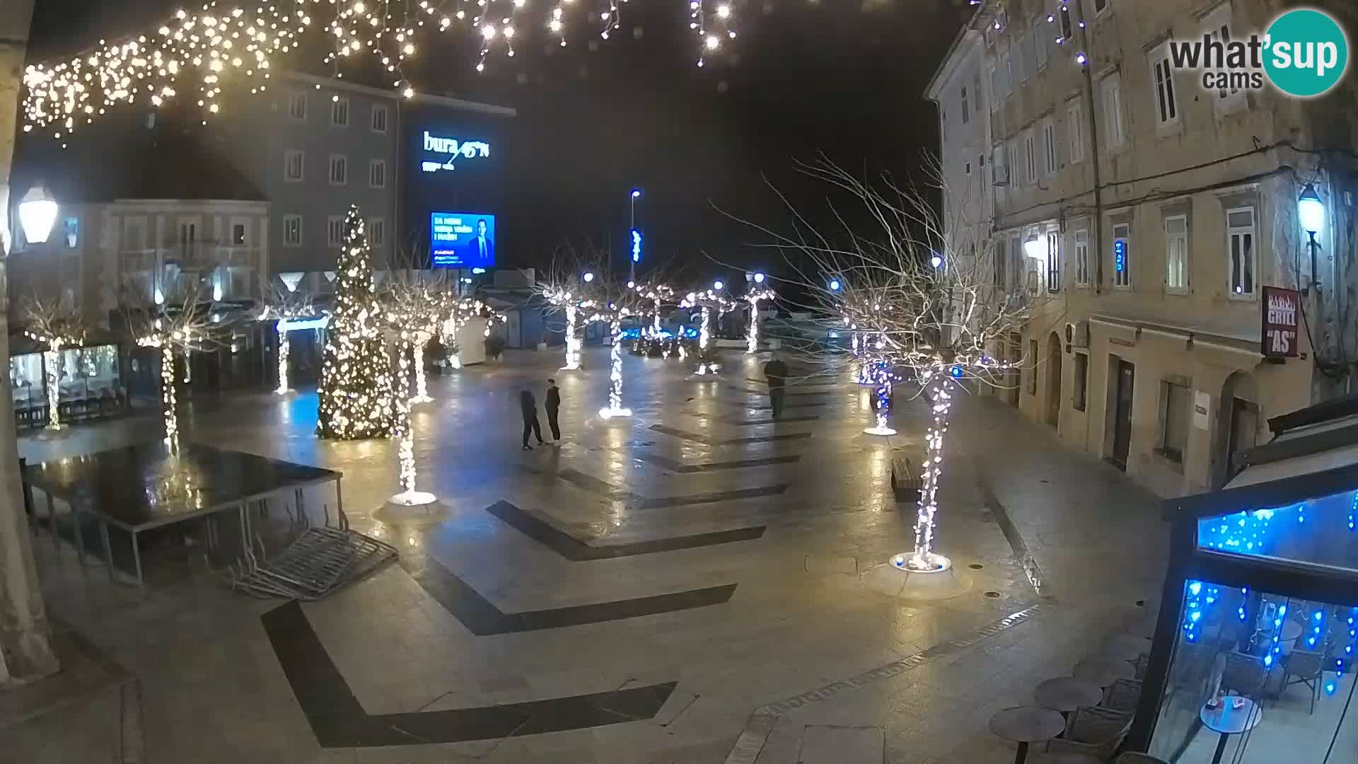 Centro de la ciudad de Senj – plaza Pavlin – Live Cam Dalmacia