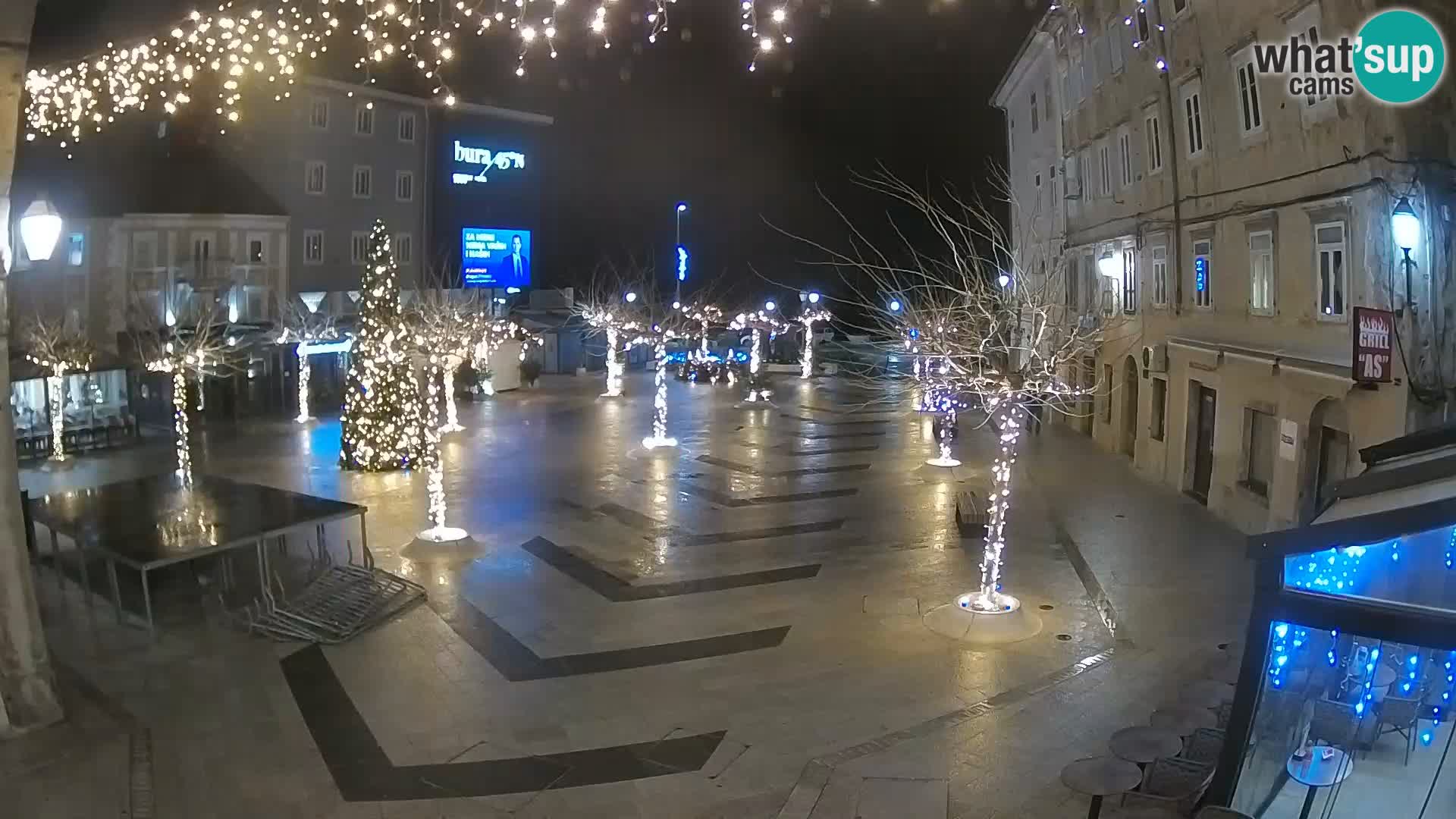 Centro della città di Senj – Piazza Pavlin – Live Cam Dalmazia