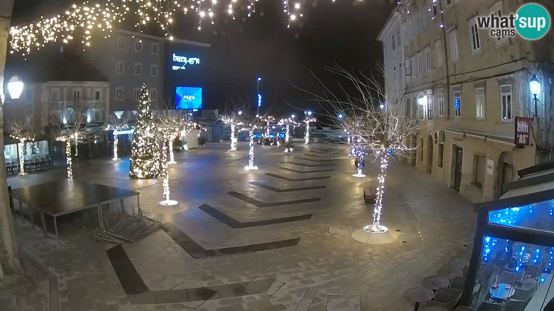 Centro de la ciudad de Senj – plaza Pavlin – Live Cam Dalmacia