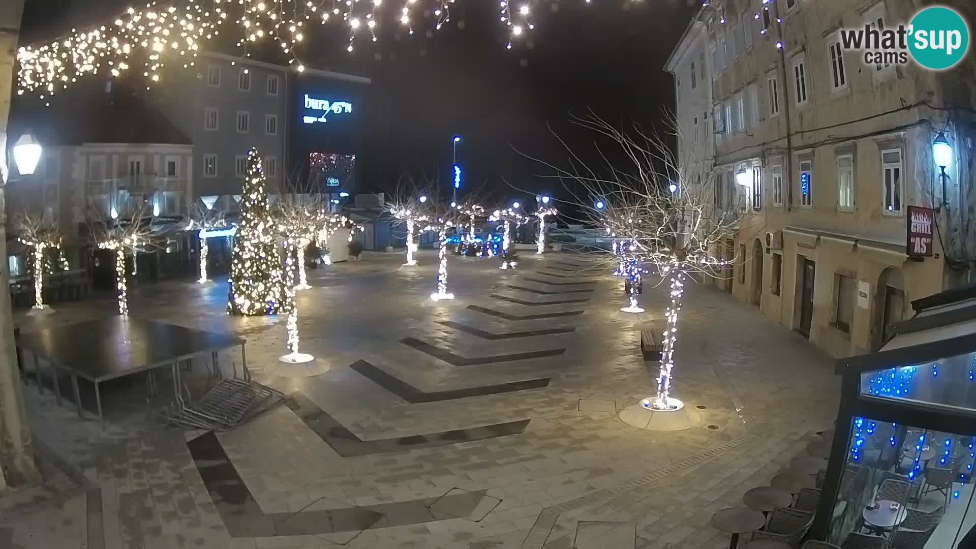 Centre de la ville de Senj – Place Pavlin – Live Cam Dalmatie