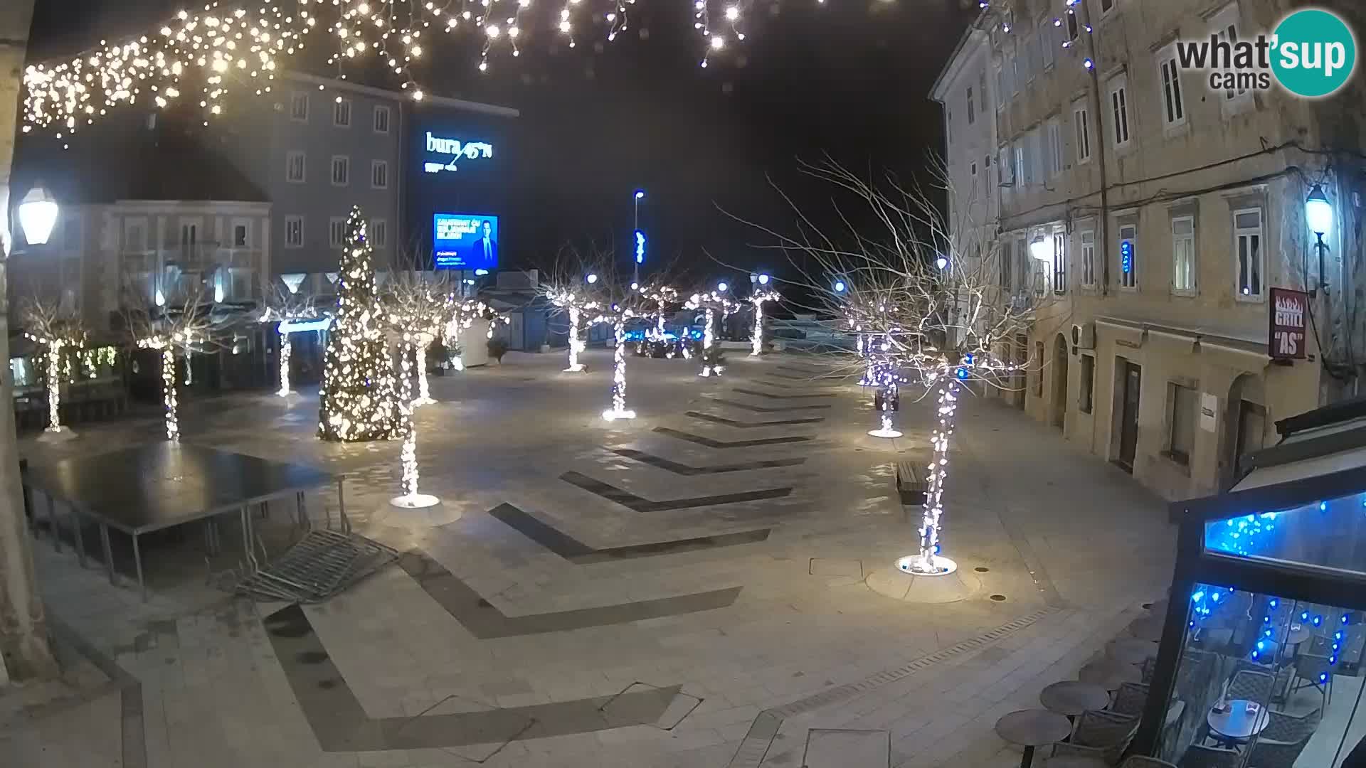 Centre de la ville de Senj – Place Pavlin – Live Cam Dalmatie