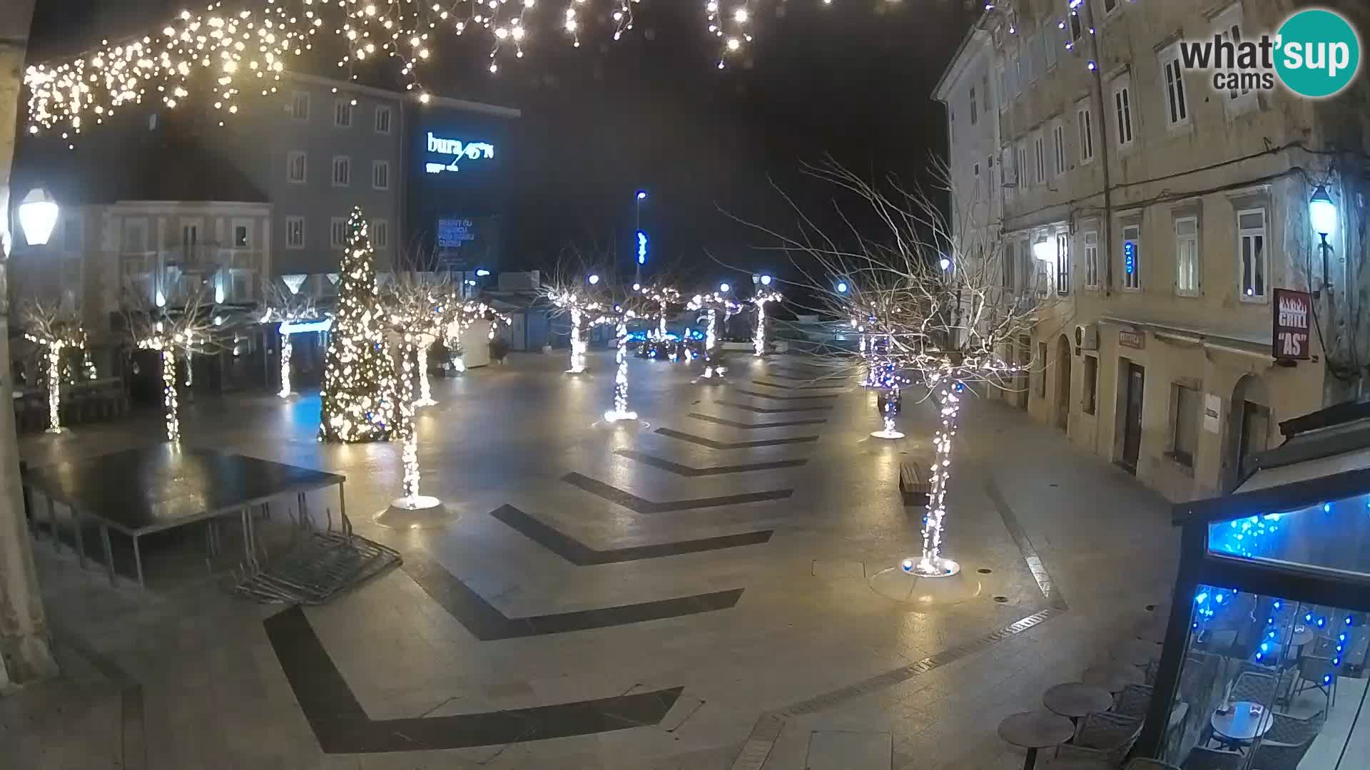 Centro de la ciudad de Senj – plaza Pavlin – Live Cam Dalmacia