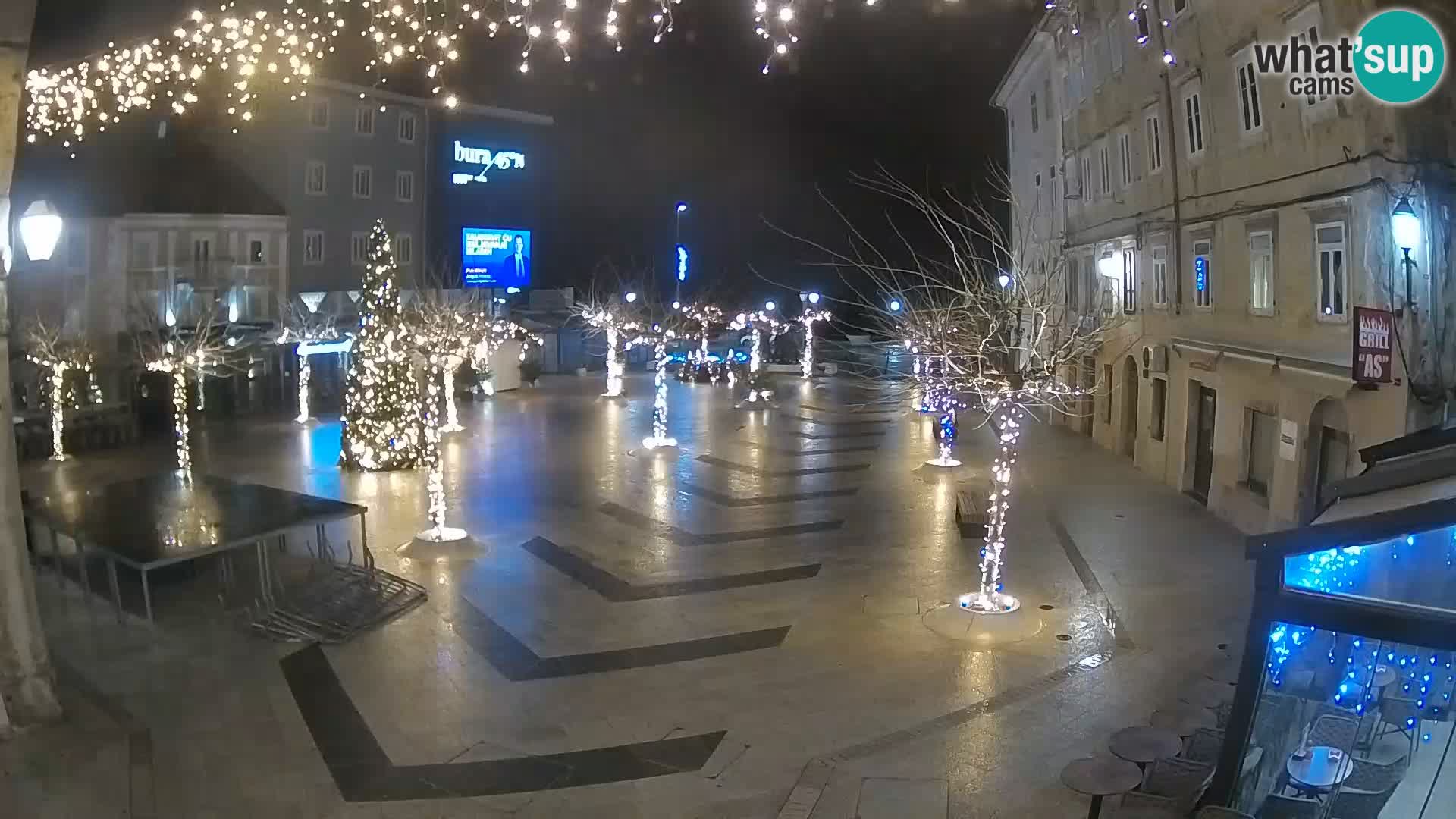 Centro de la ciudad de Senj – plaza Pavlin – Live Cam Dalmacia