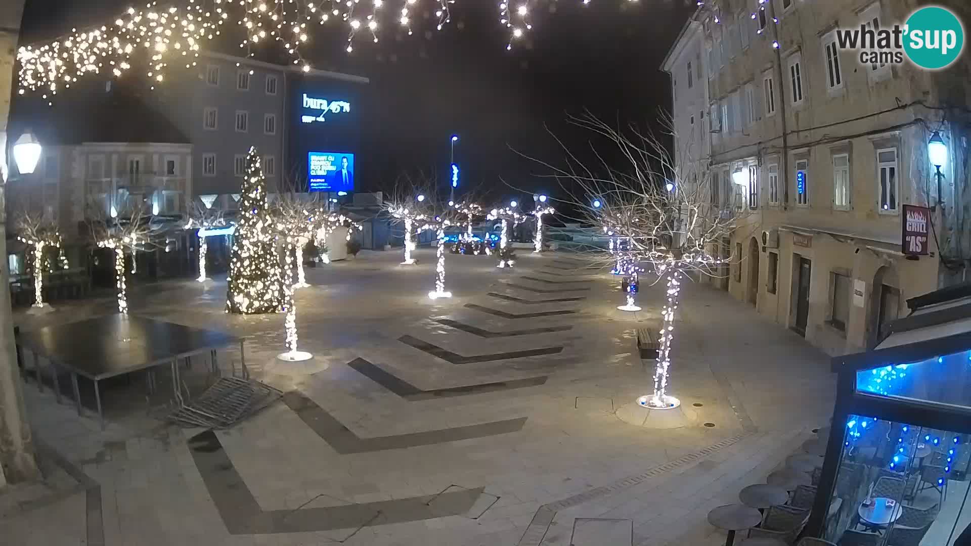 Centro de la ciudad de Senj – plaza Pavlin – Live Cam Dalmacia