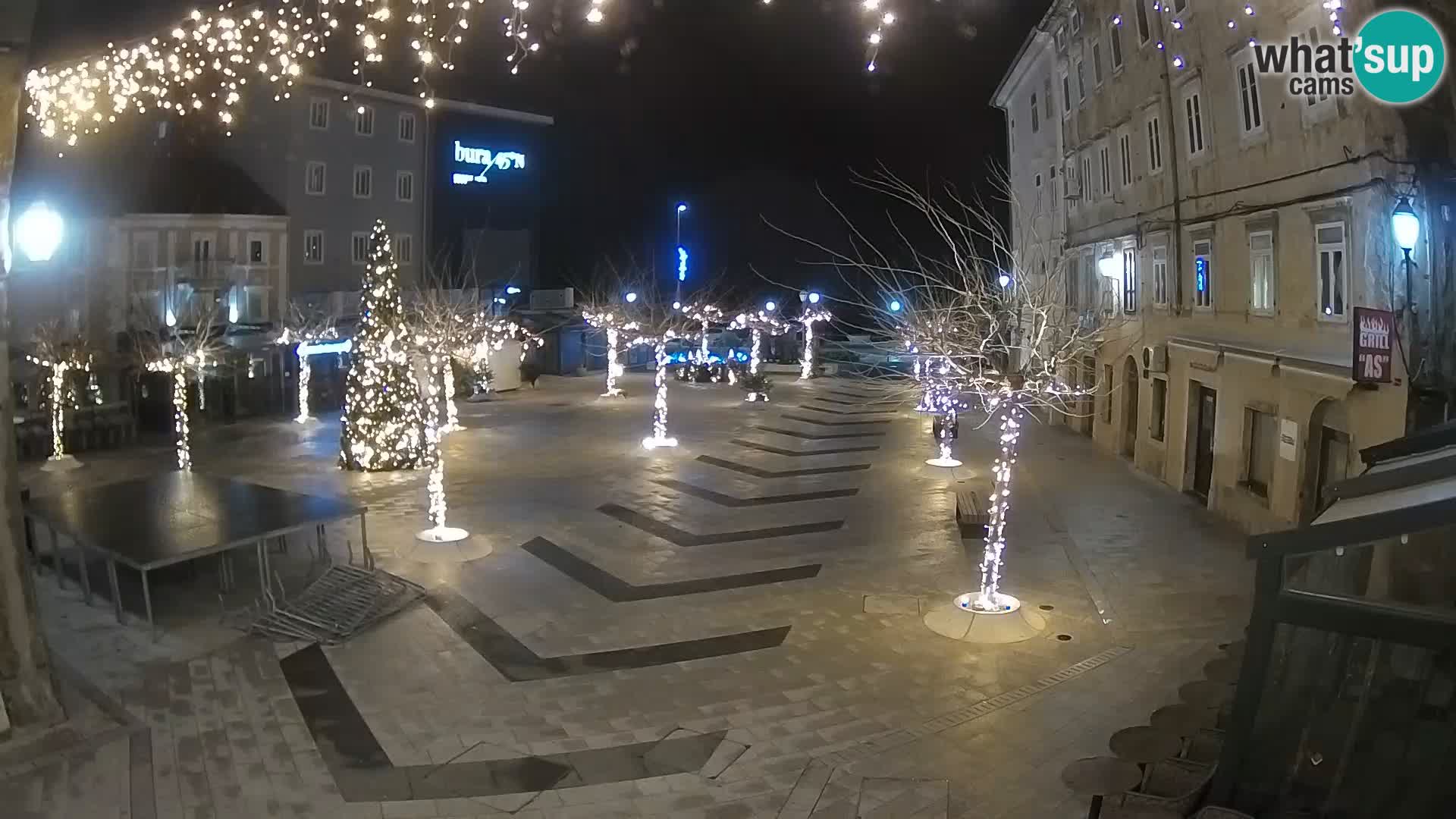 Centre de la ville de Senj – Place Pavlin – Live Cam Dalmatie