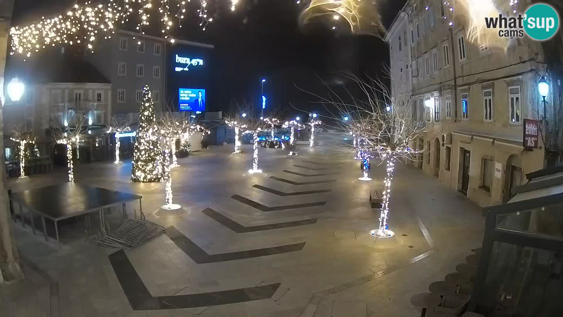 Center of Senj city – Pavlin square – Live Cam Dalmatia