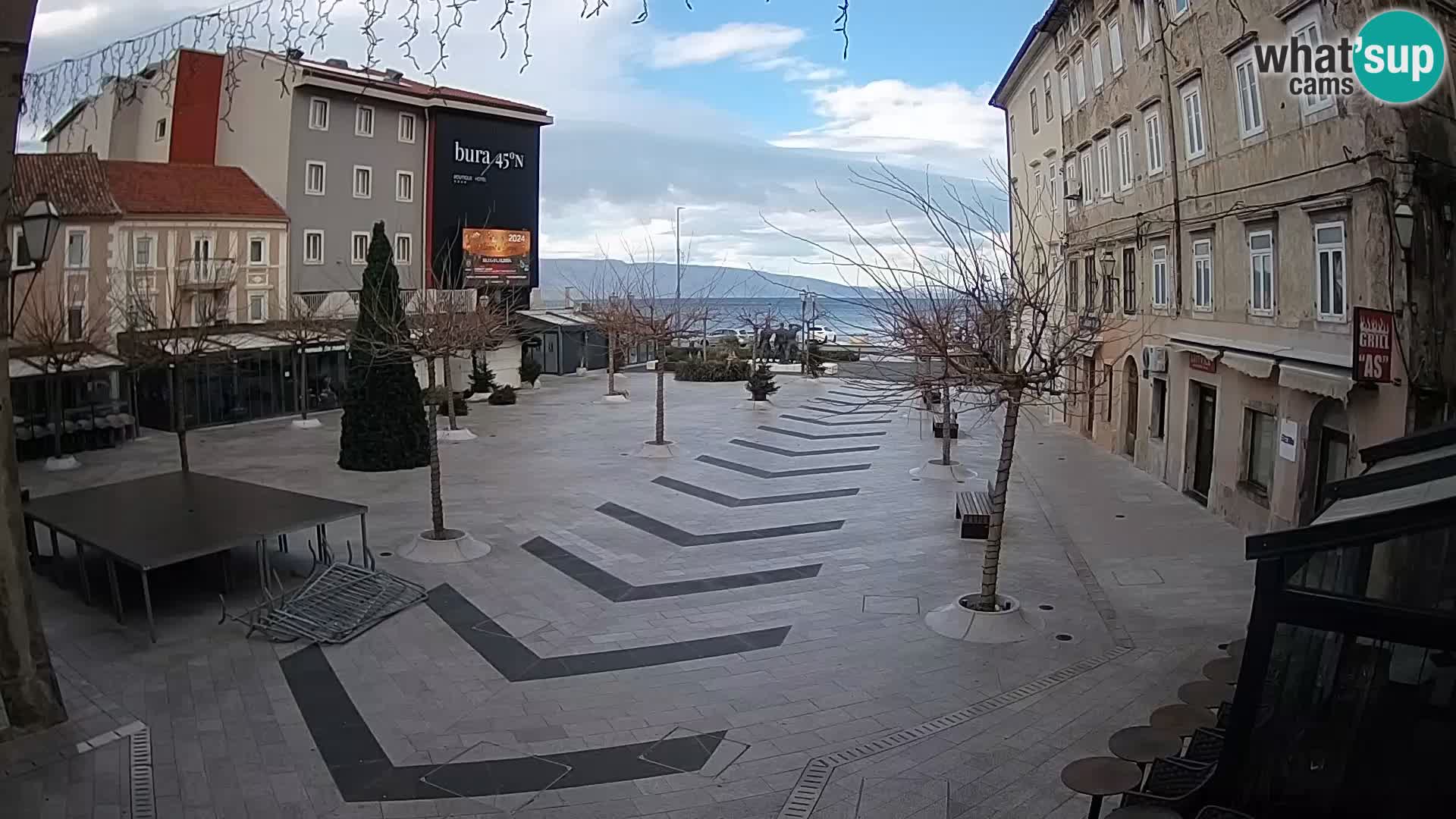 Centro della città di Senj – Piazza Pavlin – Live Cam Dalmazia