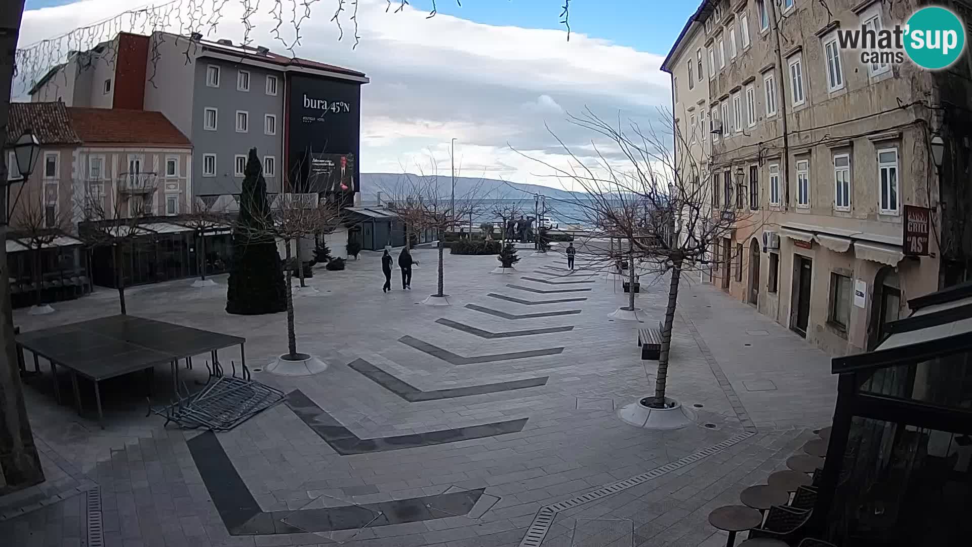 Centro della città di Senj – Piazza Pavlin – Live Cam Dalmazia