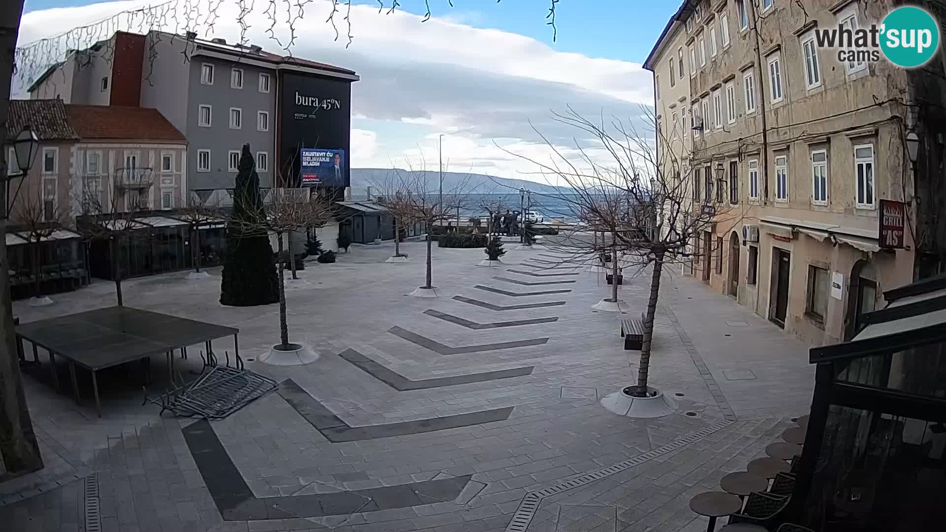 Centro della città di Senj – Piazza Pavlin – Live Cam Dalmazia