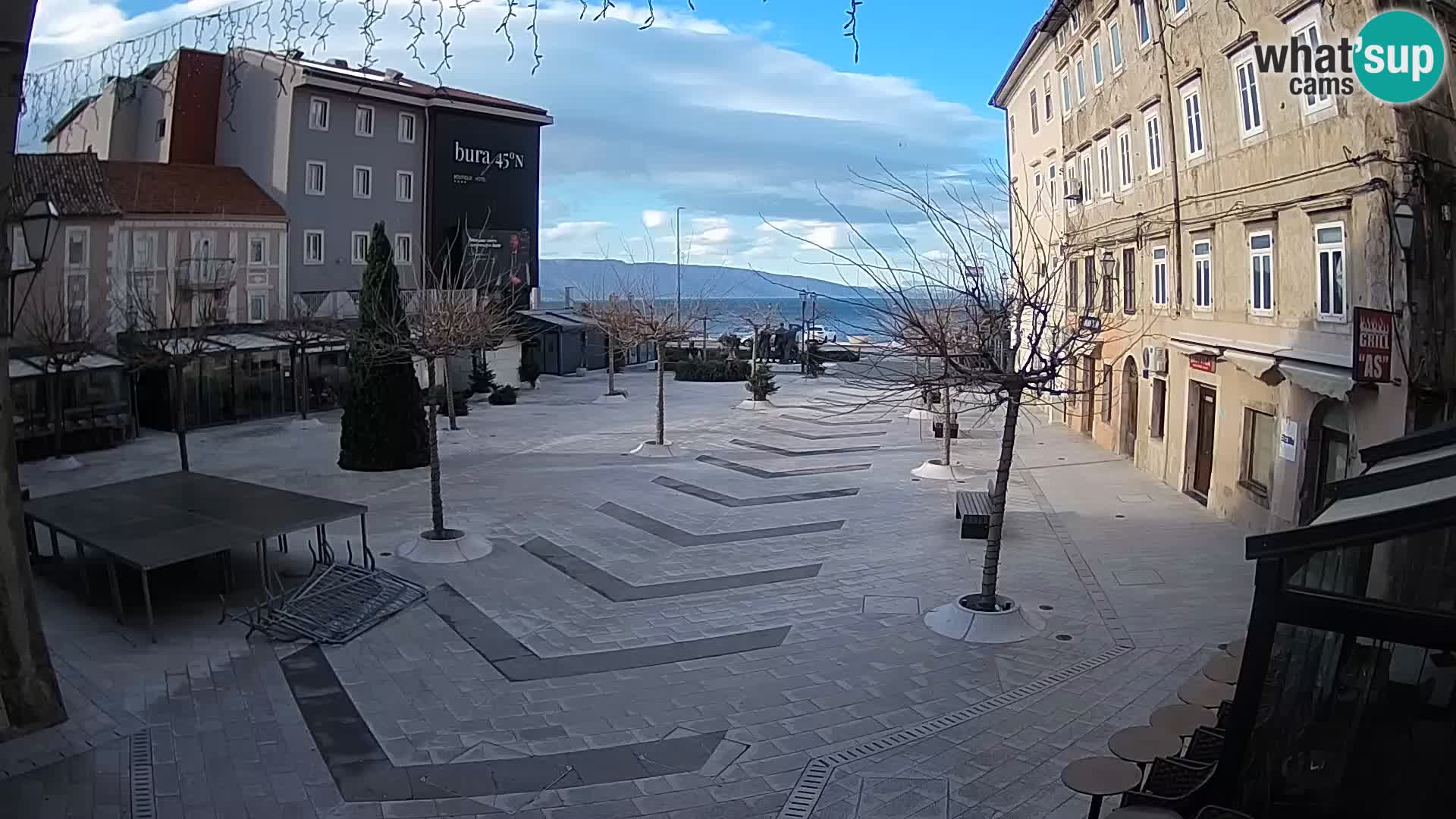 Centro della città di Senj – Piazza Pavlin – Live Cam Dalmazia