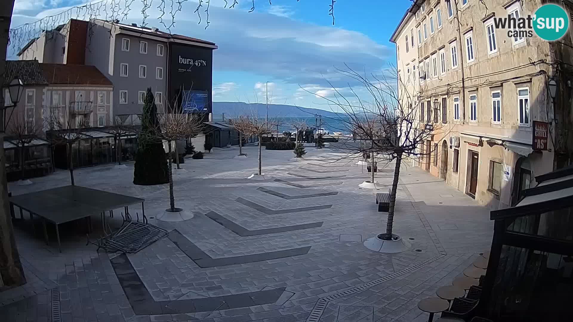 Centro della città di Senj – Piazza Pavlin – Live Cam Dalmazia