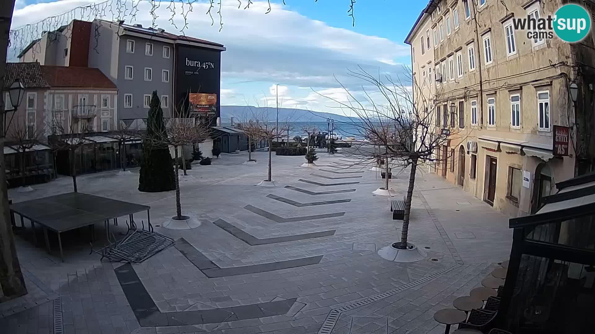 Center mesta Senj – Pavlinski trg – spletne kamere Dalmacija