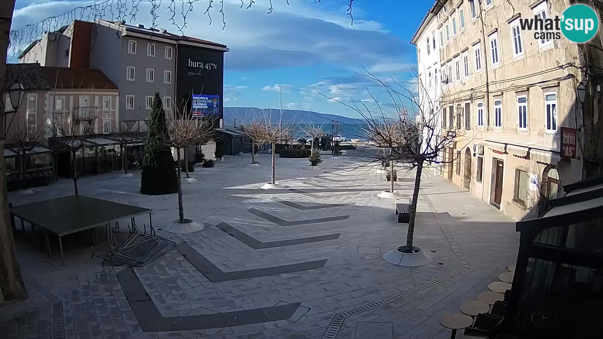 Centre de la ville de Senj – Place Pavlin – Live Cam Dalmatie