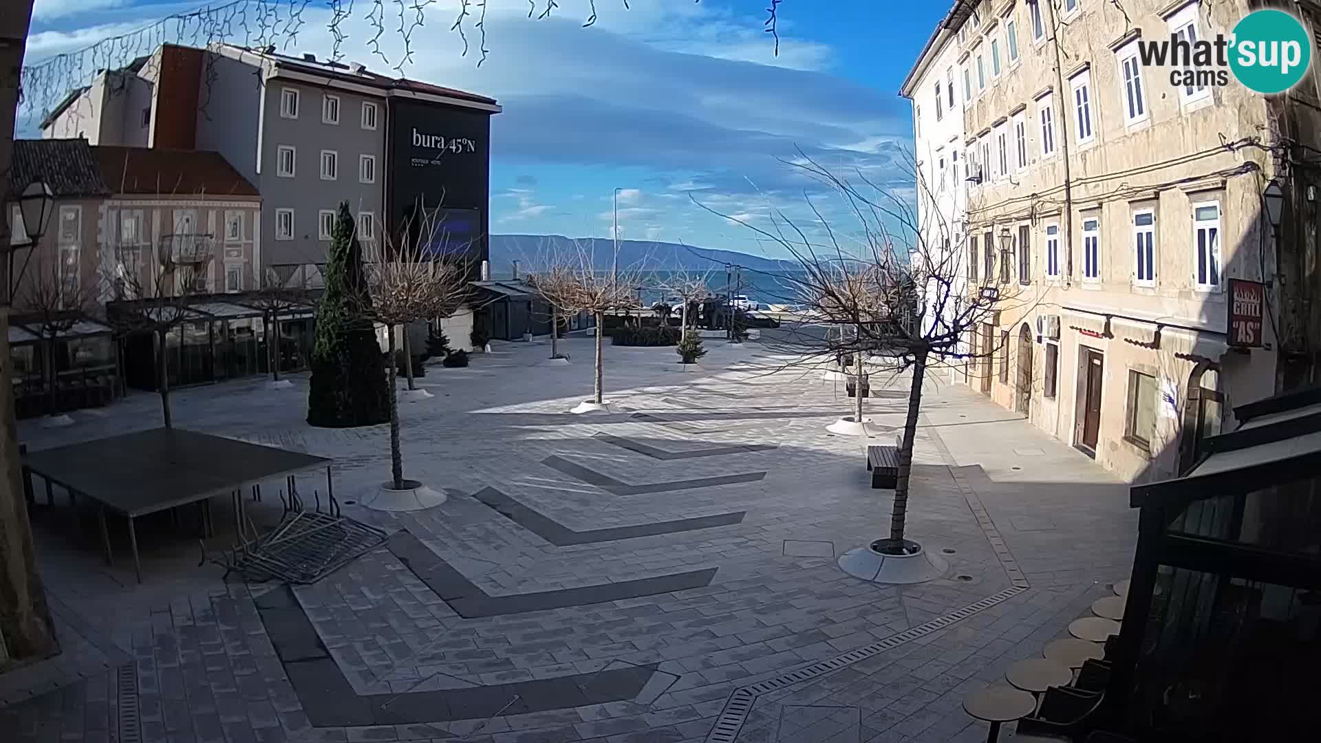 Centro della città di Senj – Piazza Pavlin – Live Cam Dalmazia