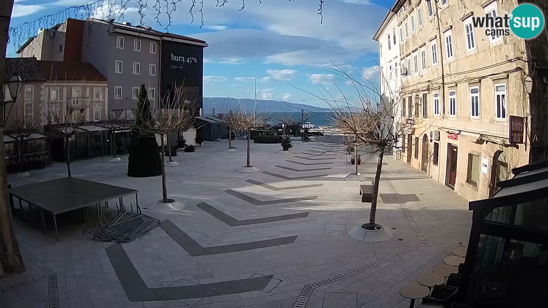 Centro della città di Senj – Piazza Pavlin – Live Cam Dalmazia