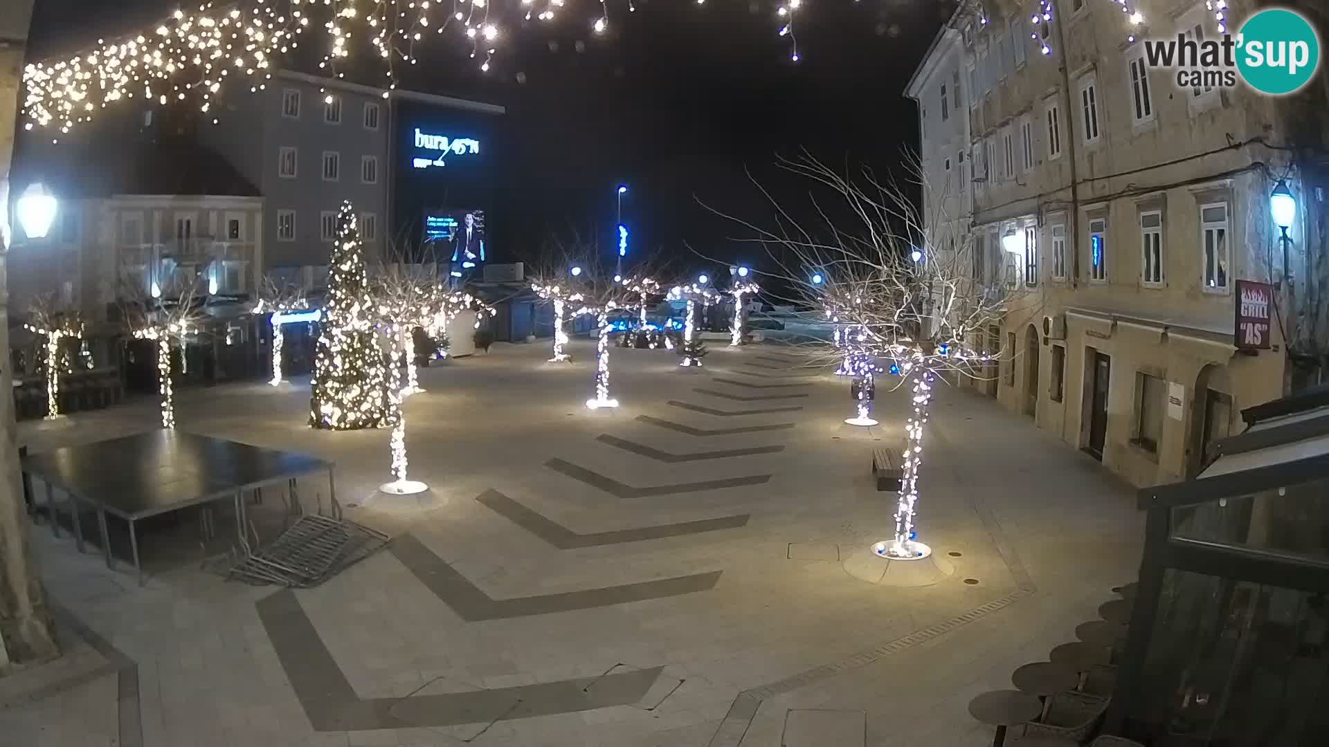 Centro della città di Senj – Piazza Pavlin – Live Cam Dalmazia