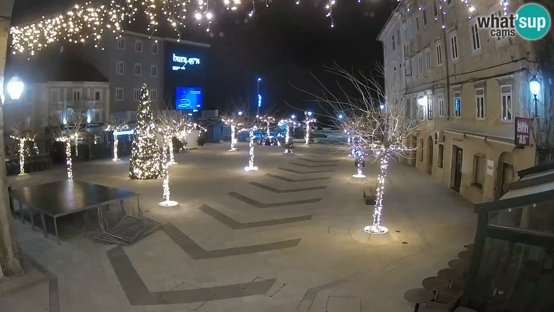 Centre de la ville de Senj – Place Pavlin – Live Cam Dalmatie