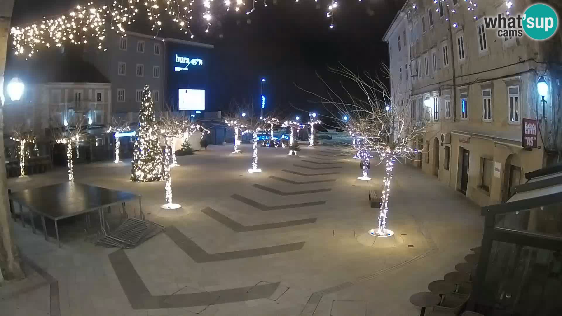 Centre de la ville de Senj – Place Pavlin – Live Cam Dalmatie