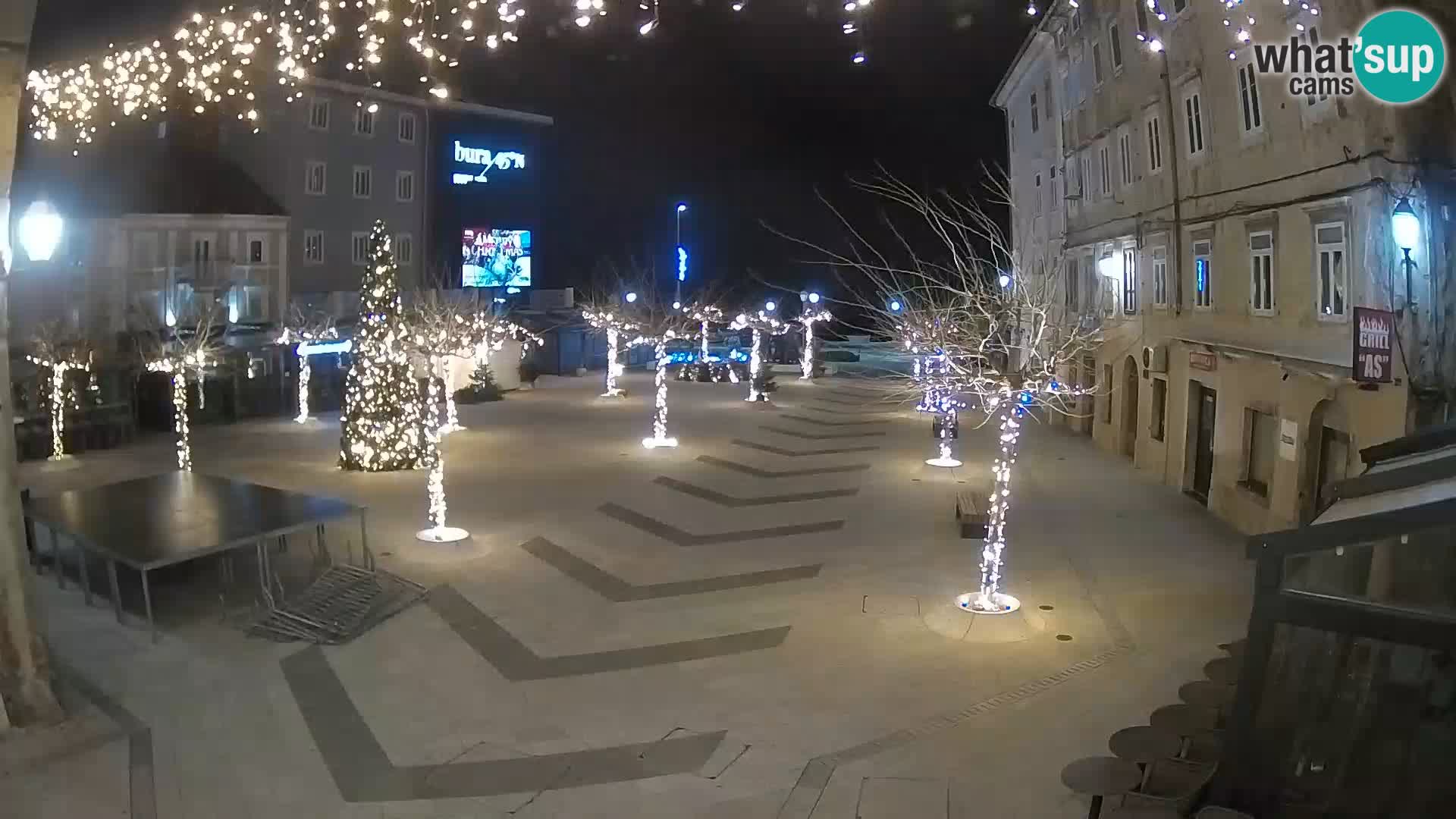 Centro della città di Senj – Piazza Pavlin – Live Cam Dalmazia