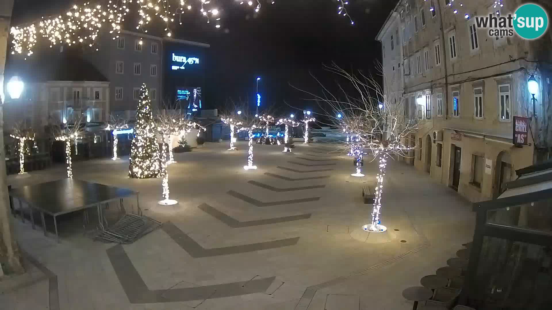 Centro della città di Senj – Piazza Pavlin – Live Cam Dalmazia