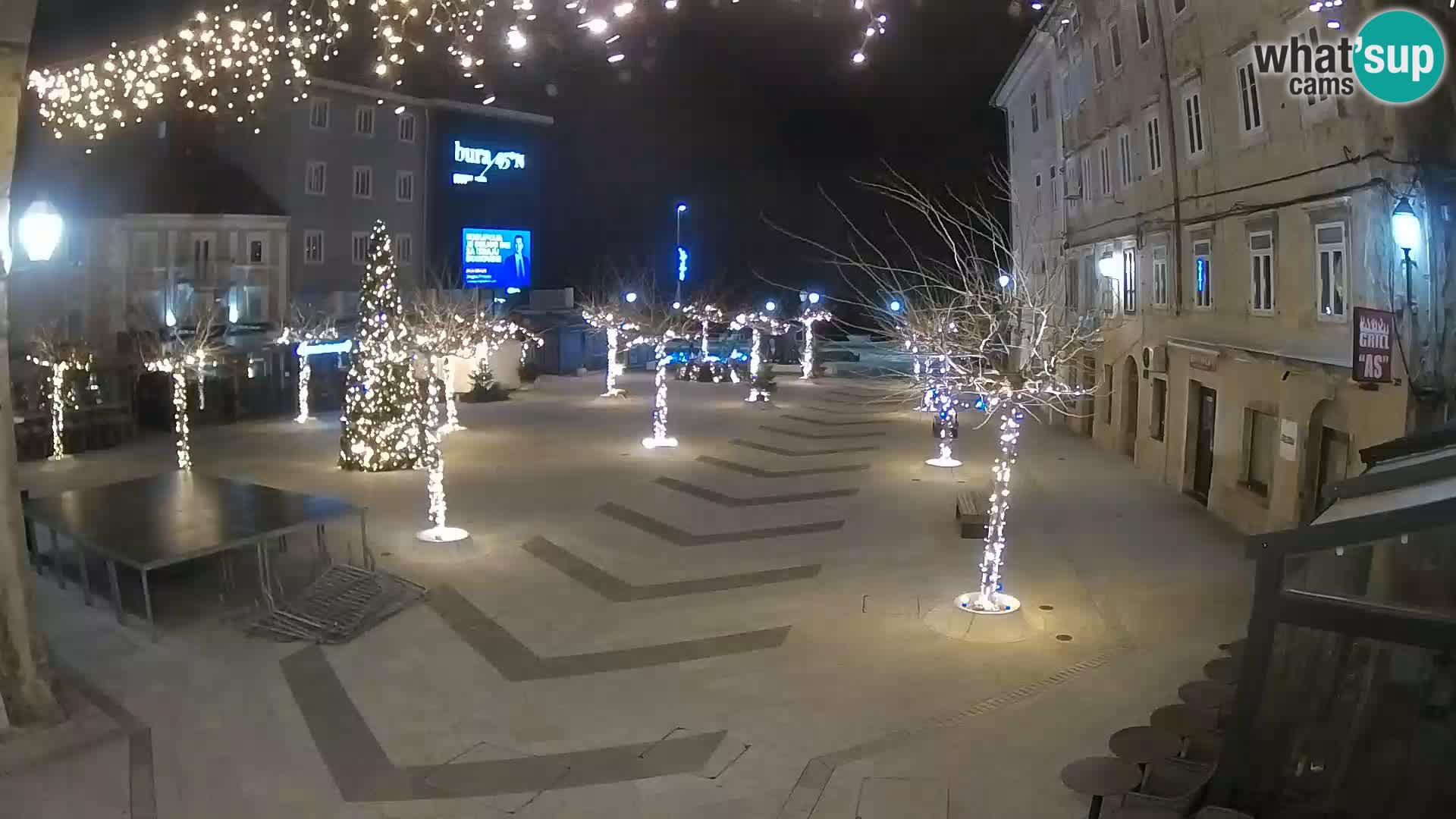 Centre de la ville de Senj – Place Pavlin – Live Cam Dalmatie