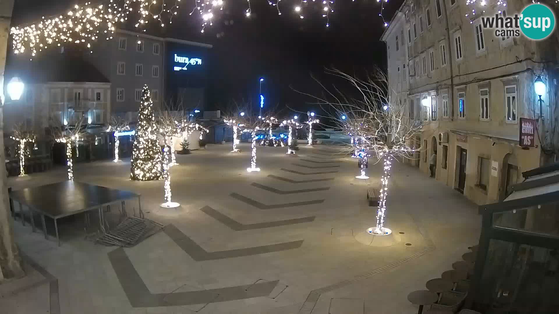 Centre de la ville de Senj – Place Pavlin – Live Cam Dalmatie