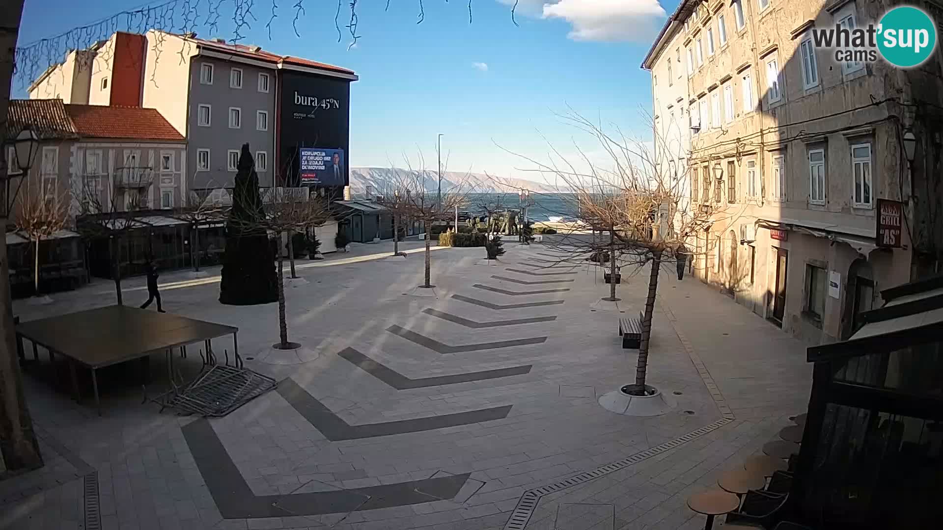 Centre de la ville de Senj – Place Pavlin – Live Cam Dalmatie