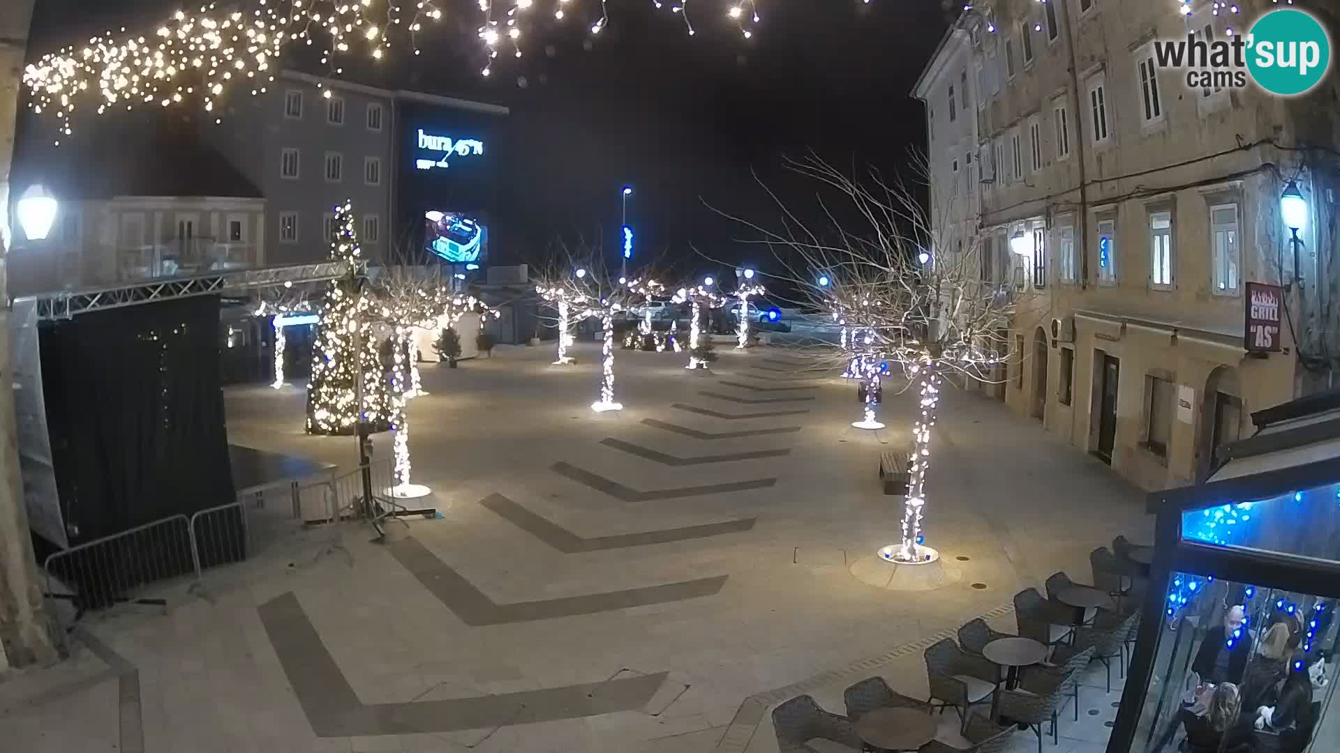 Centre de la ville de Senj – Place Pavlin – Live Cam Dalmatie