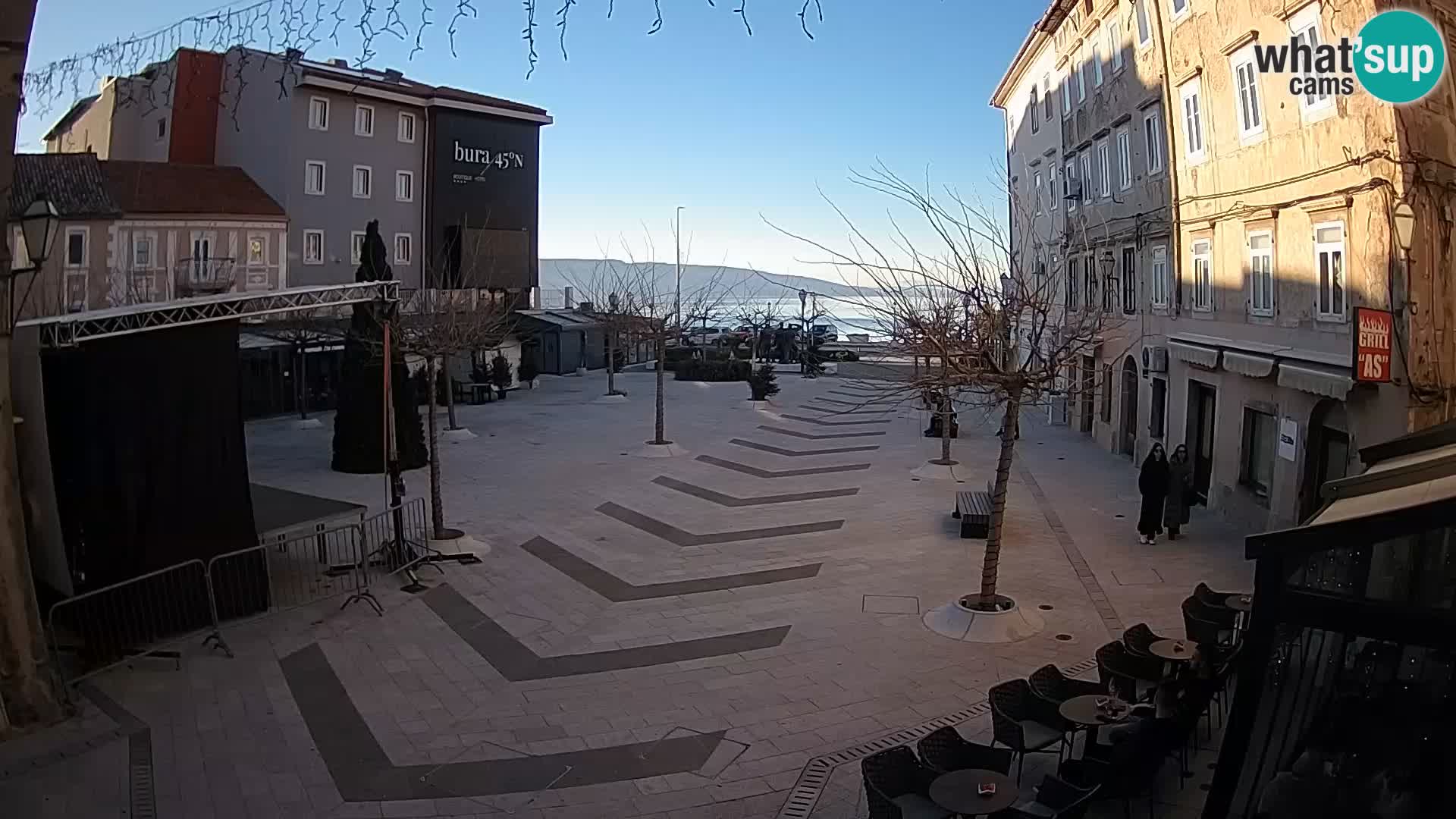 Centre de la ville de Senj – Place Pavlin – Live Cam Dalmatie