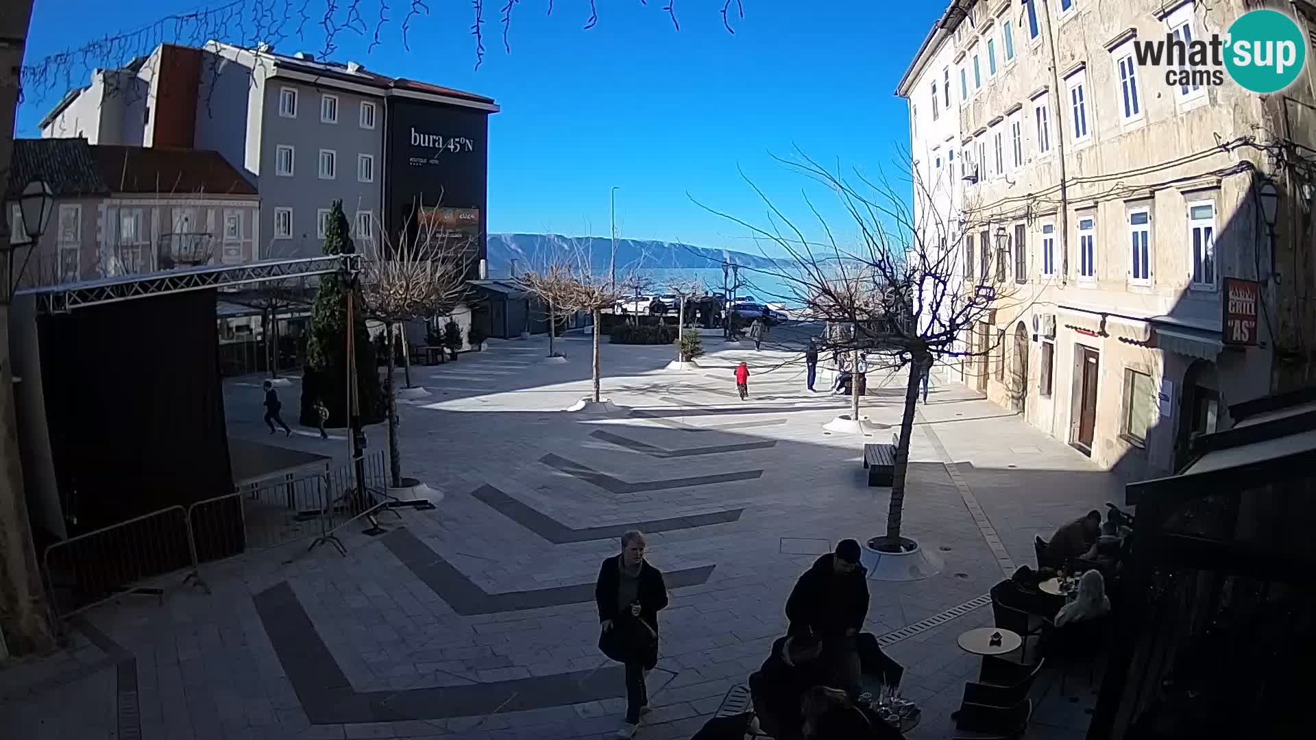 Centro della città di Senj – Piazza Pavlin – Live Cam Dalmazia