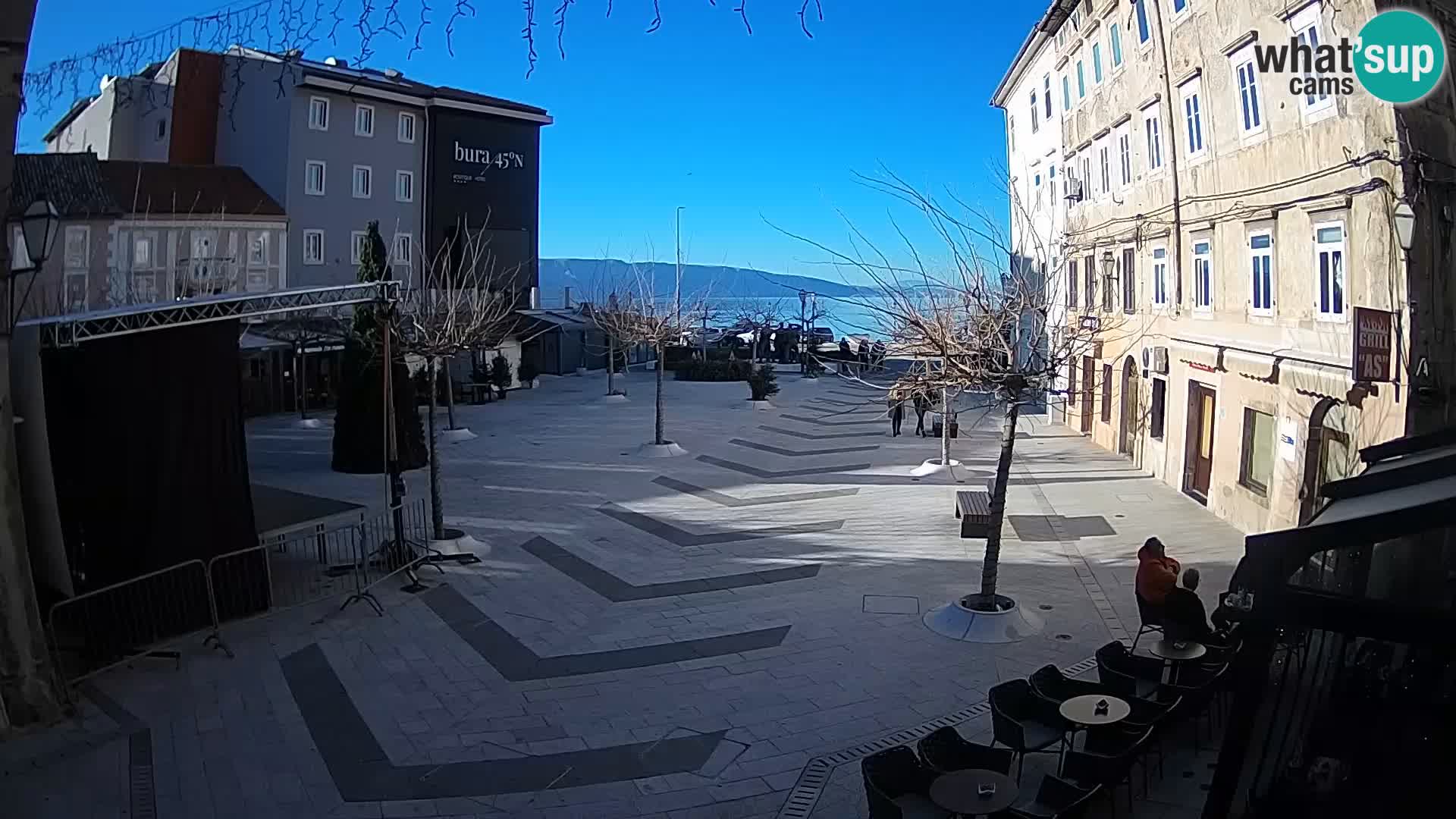 Centro della città di Senj – Piazza Pavlin – Live Cam Dalmazia