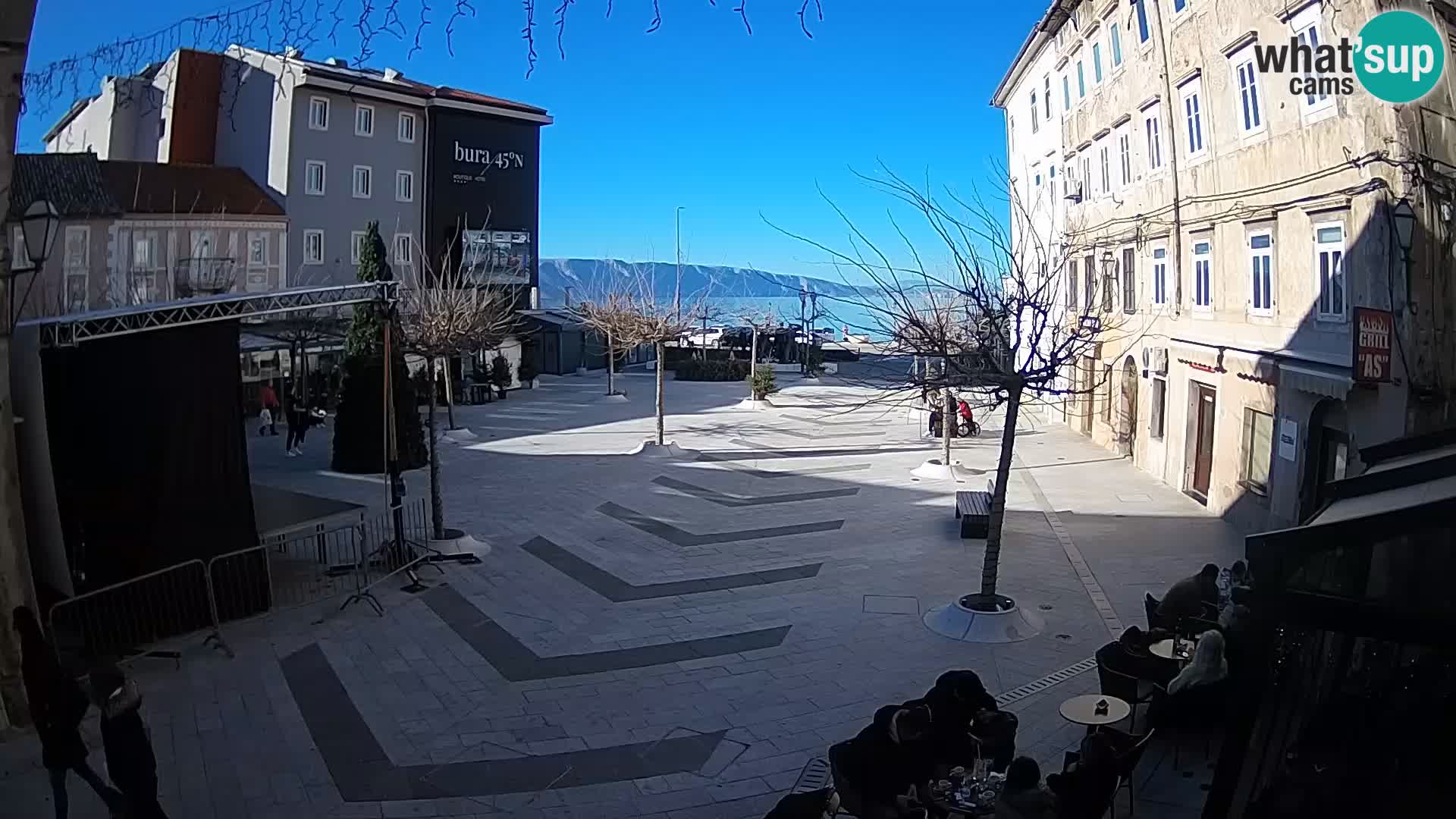 Centre de la ville de Senj – Place Pavlin – Live Cam Dalmatie