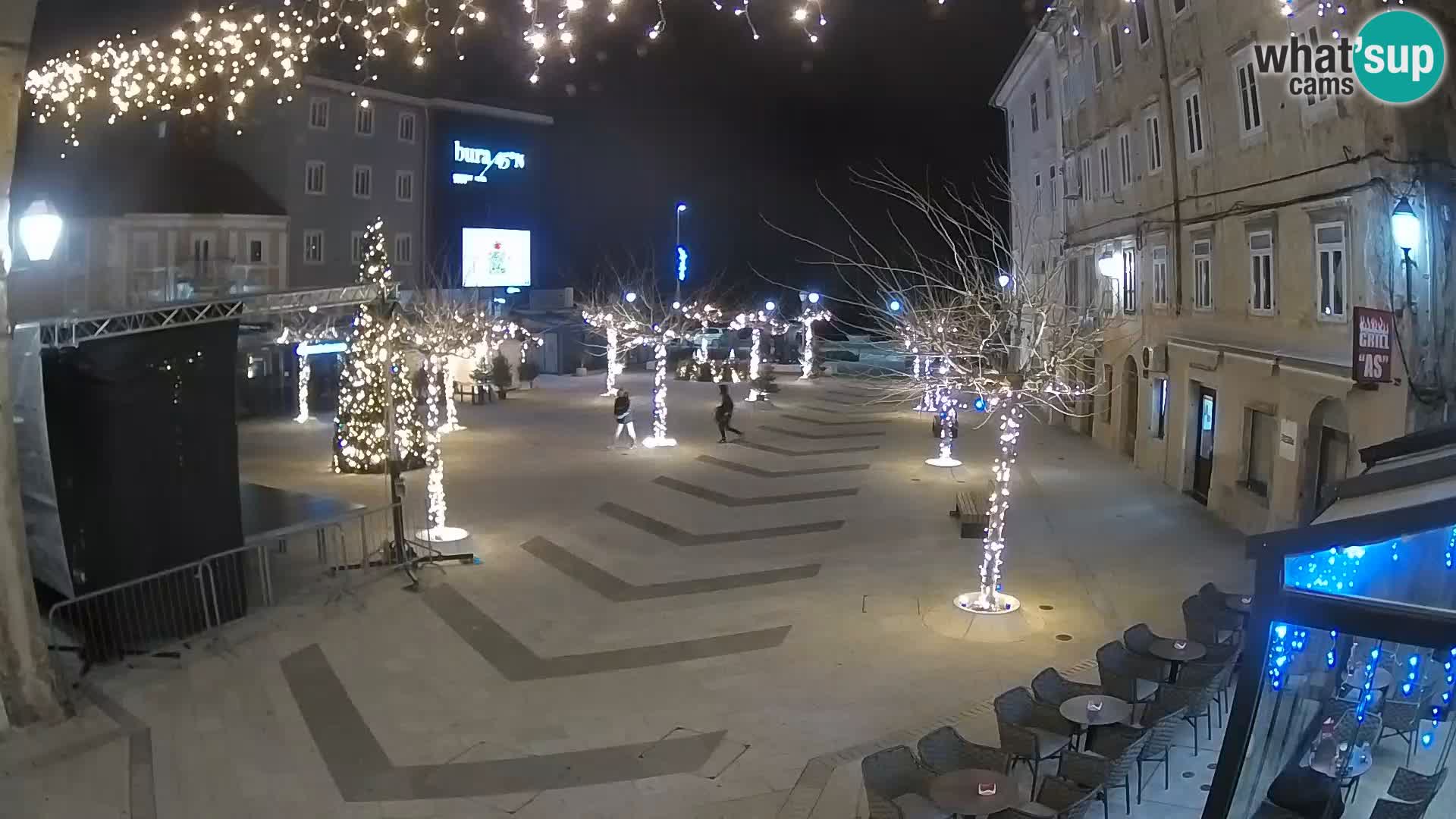 Center of Senj city – Pavlin square – Live Cam Dalmatia