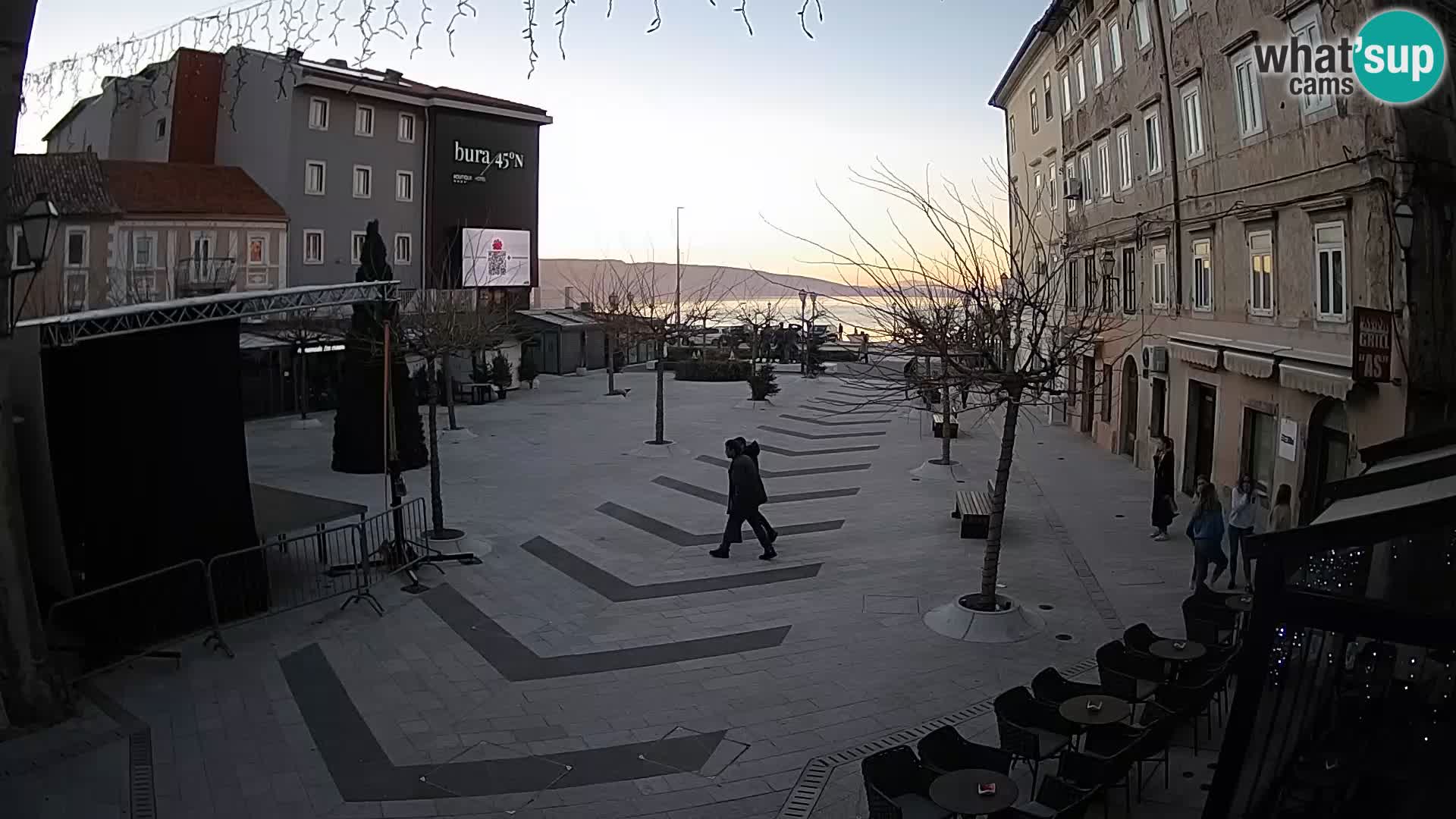 Centre de la ville de Senj – Place Pavlin – Live Cam Dalmatie