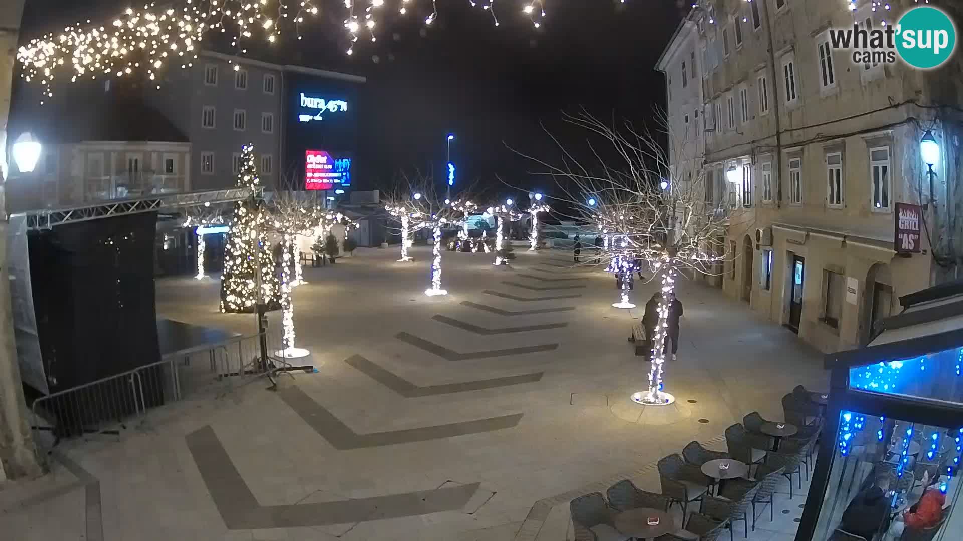 Centro della città di Senj – Piazza Pavlin – Live Cam Dalmazia