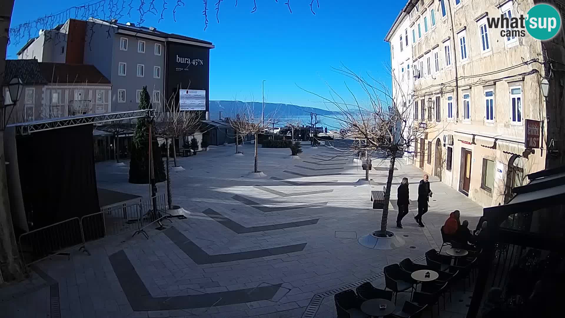 Centro della città di Senj – Piazza Pavlin – Live Cam Dalmazia