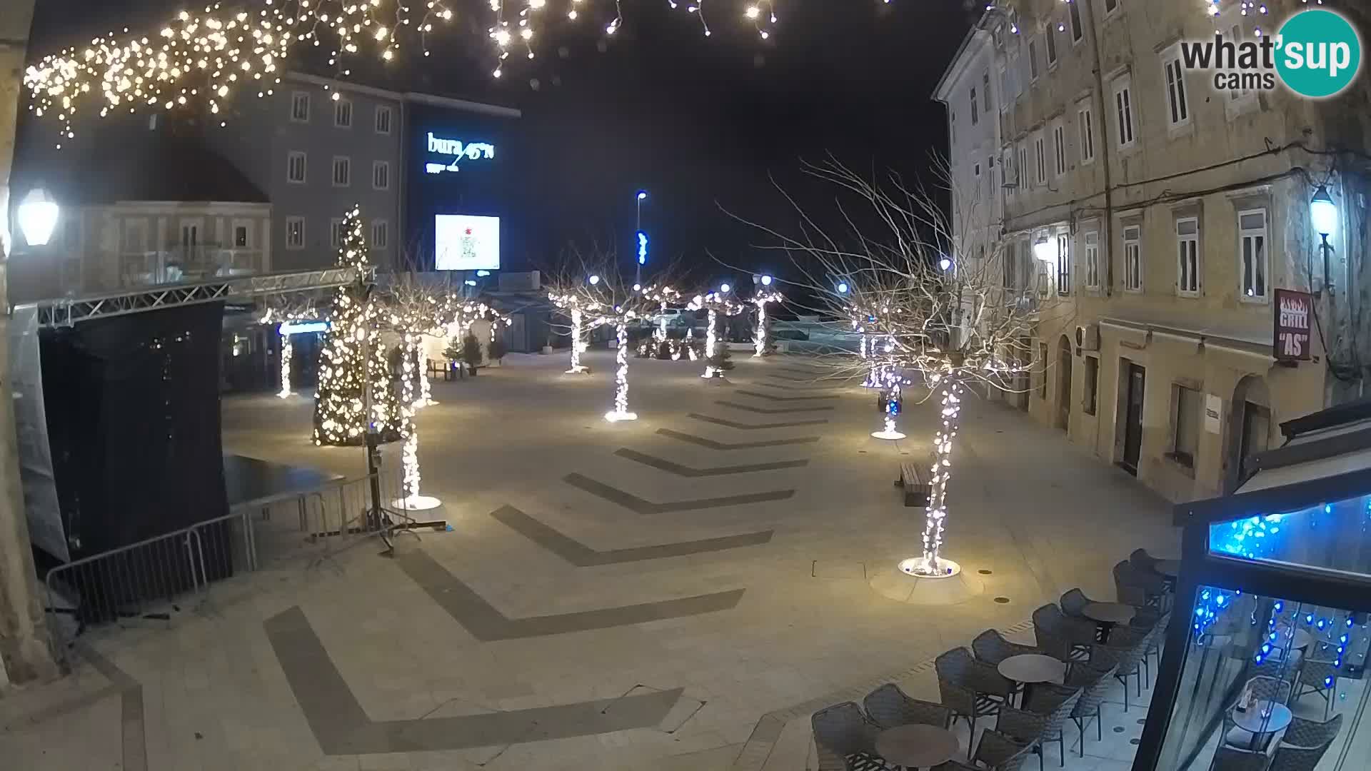 Centre de la ville de Senj – Place Pavlin – Live Cam Dalmatie