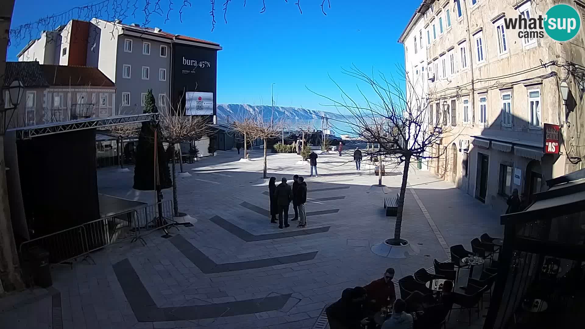 Center of Senj city – Pavlin square – Live Cam Dalmatia