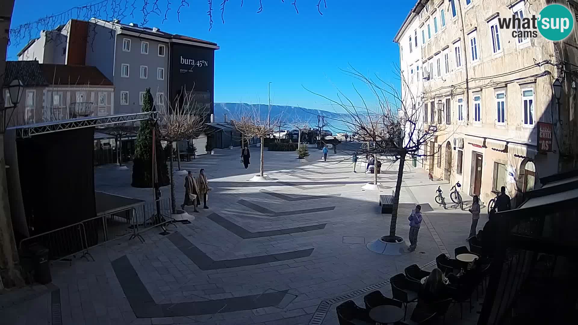 Center of Senj city – Pavlin square – Live Cam Dalmatia