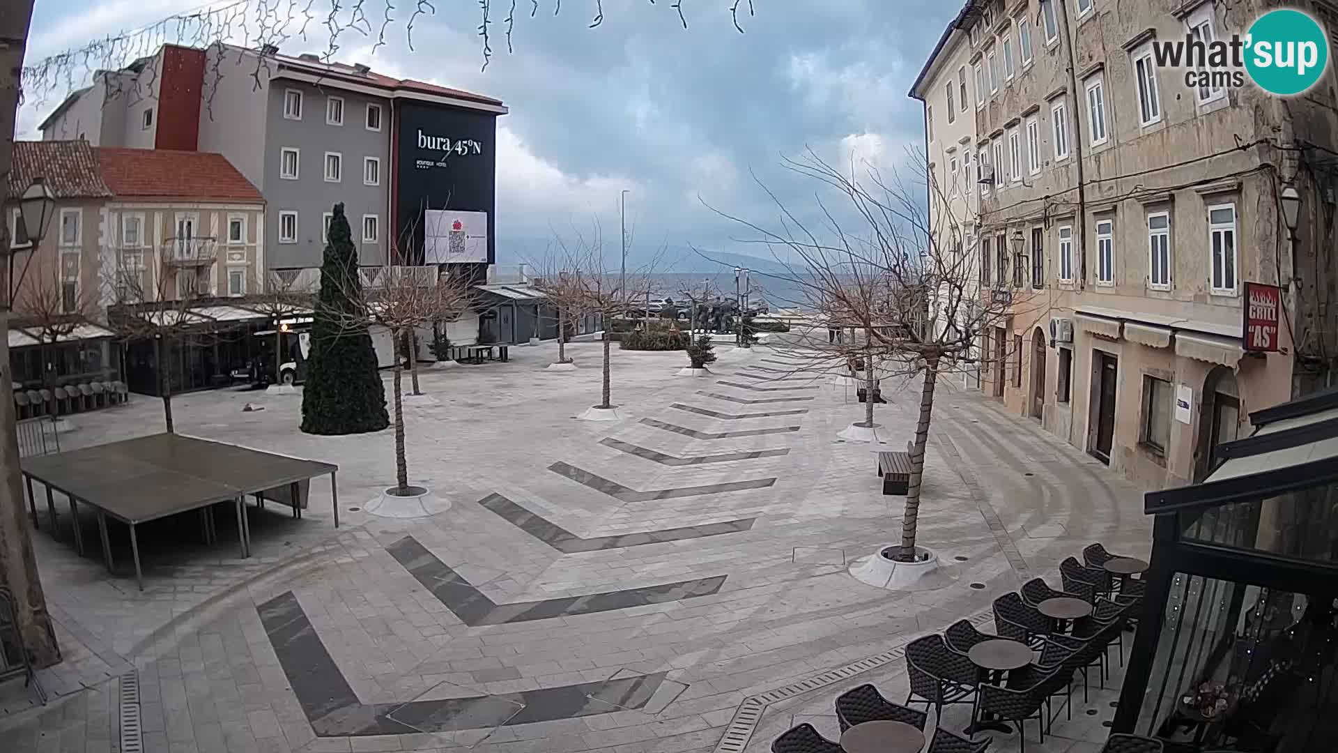 Centro della città di Senj – Piazza Pavlin – Live Cam Dalmazia